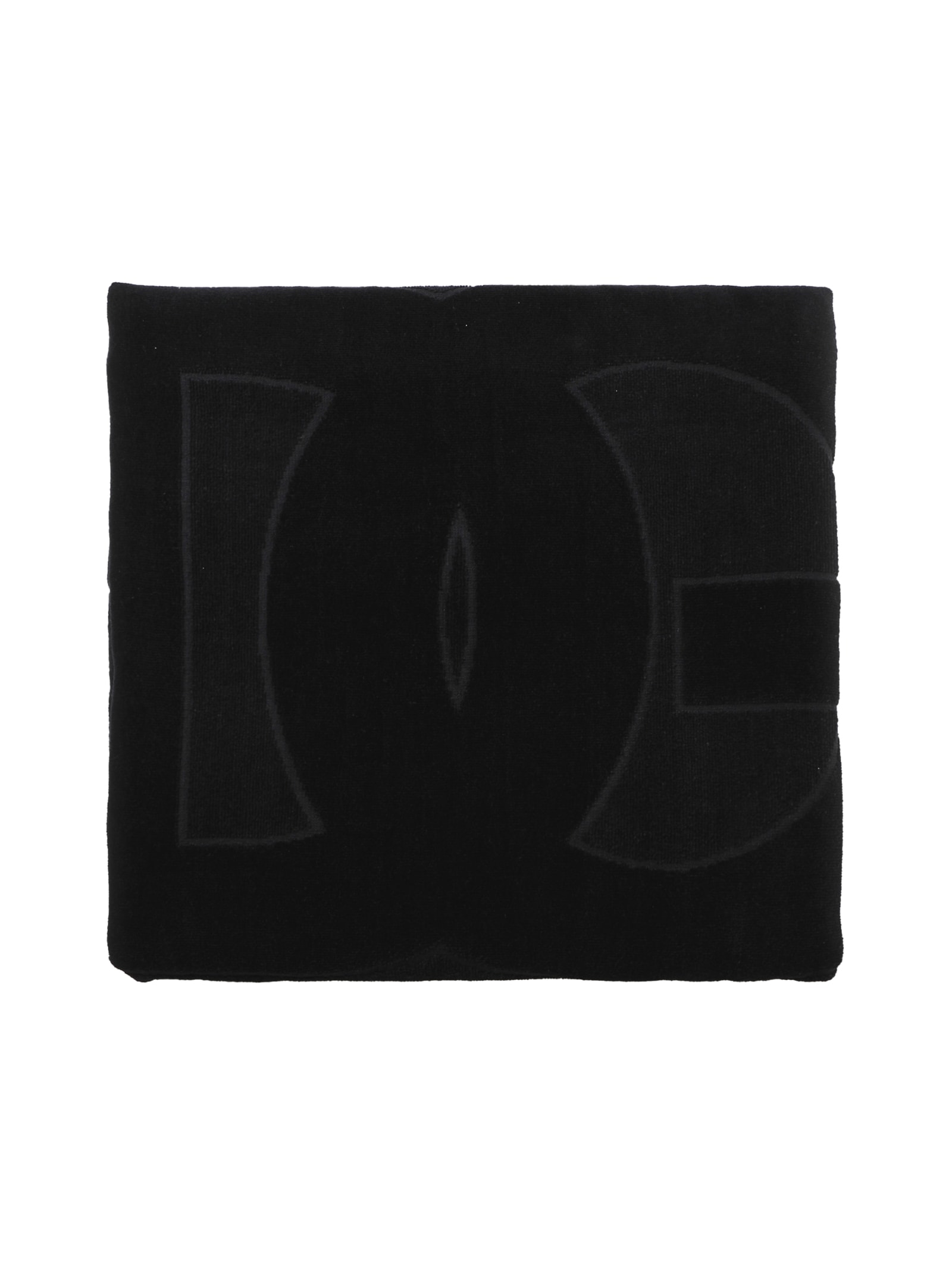 Dolce & Gabbana Dg Monogram Jacquard Cotton Beach Towel