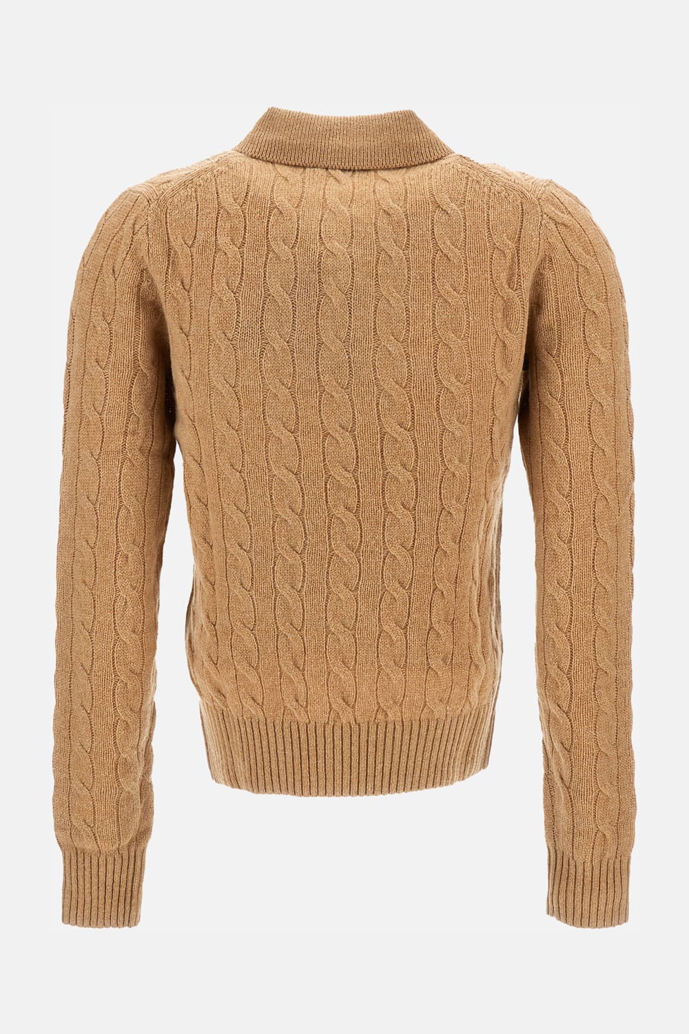 Polo Ralph Lauren Long Sleeved Polo Knitwear In Brown