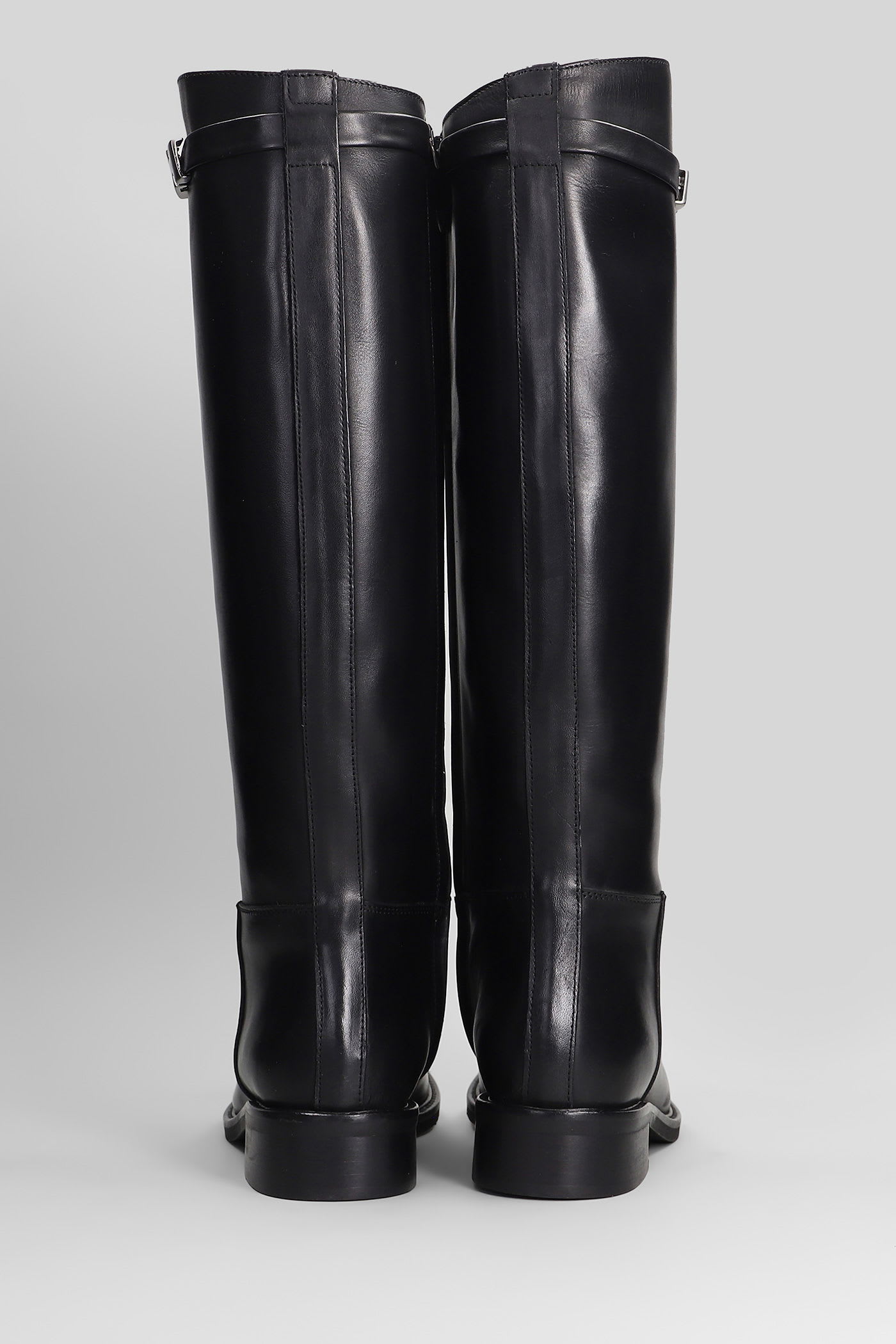 Julie Dee 30mm Buckle-fastening Leather Boots In Black