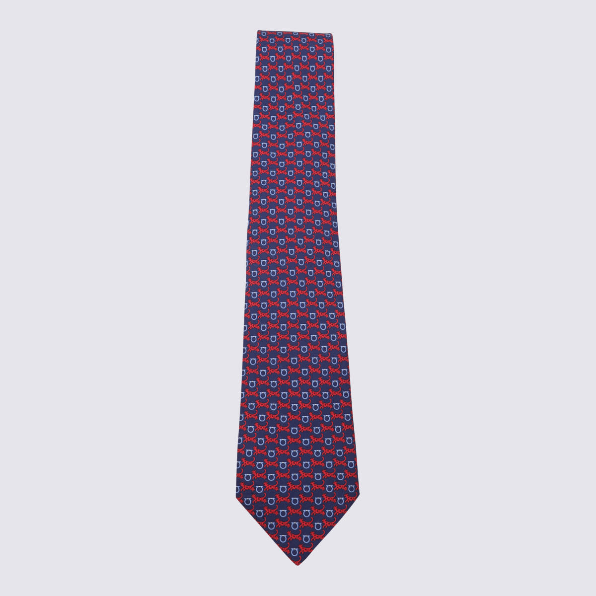 Navy And Red Silk Tie