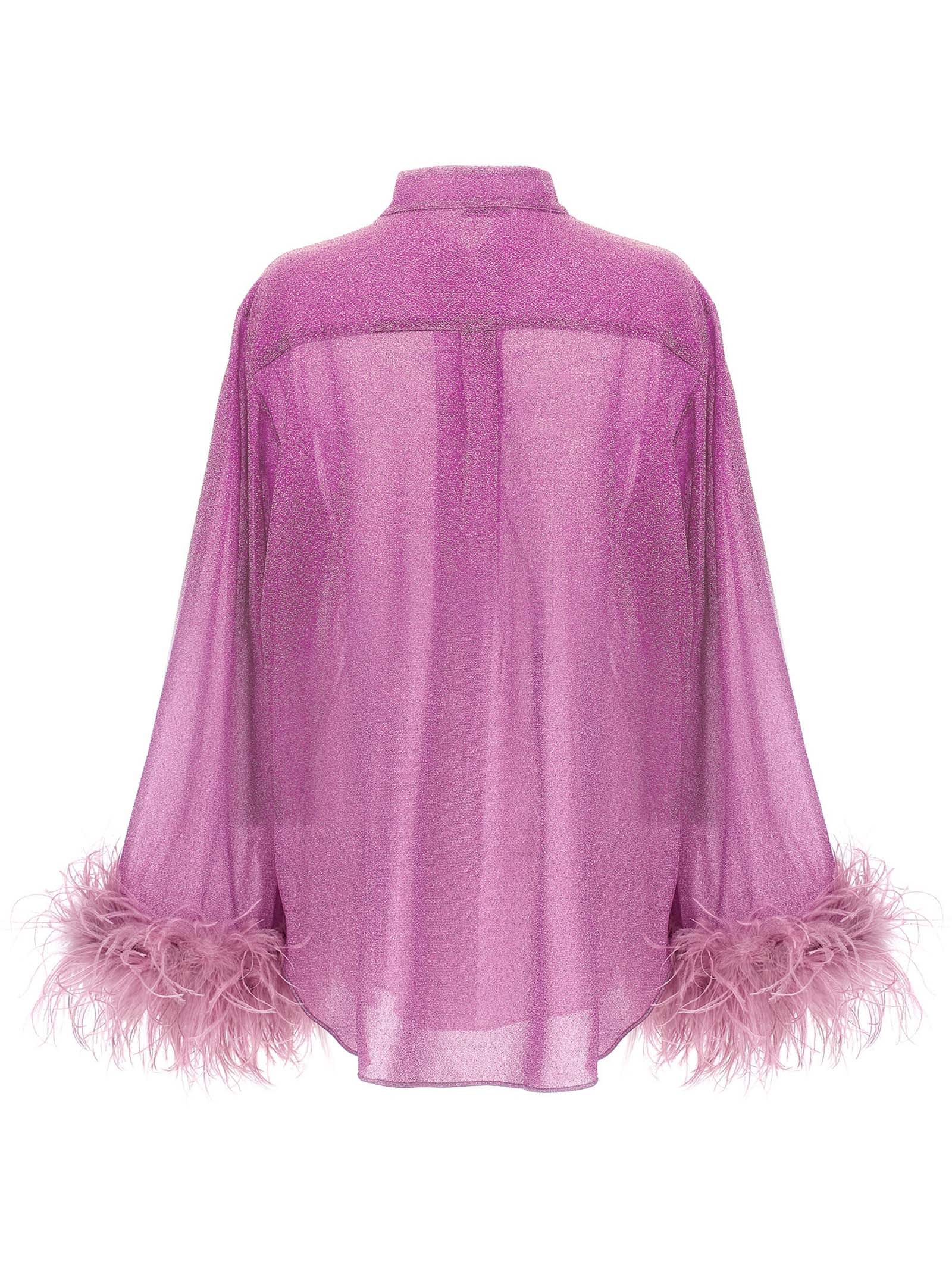 Shop Oseree Lumiere Plumage Shirt In Glicine