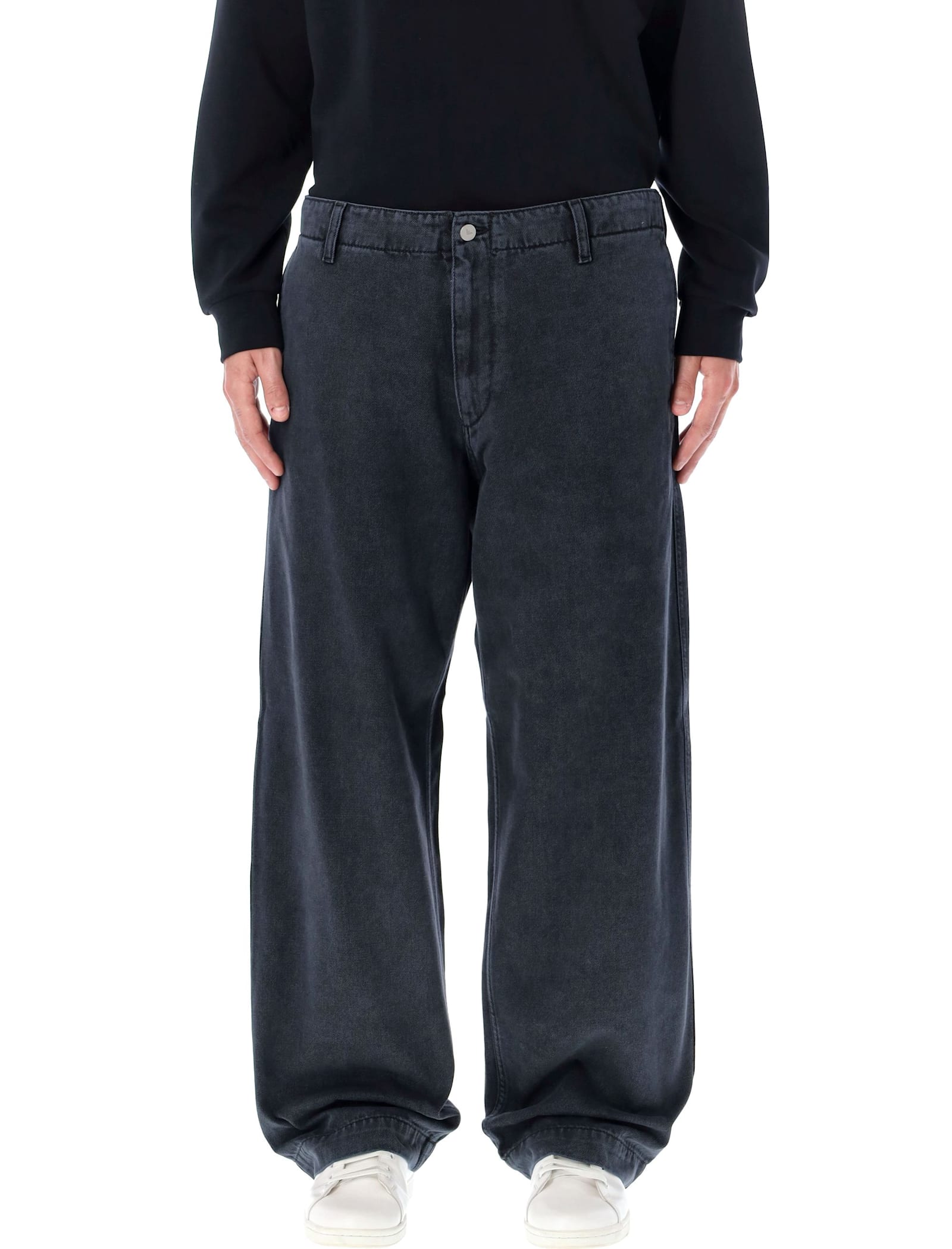 Shop Emporio Armani Wide Leg Trousers In 07b8