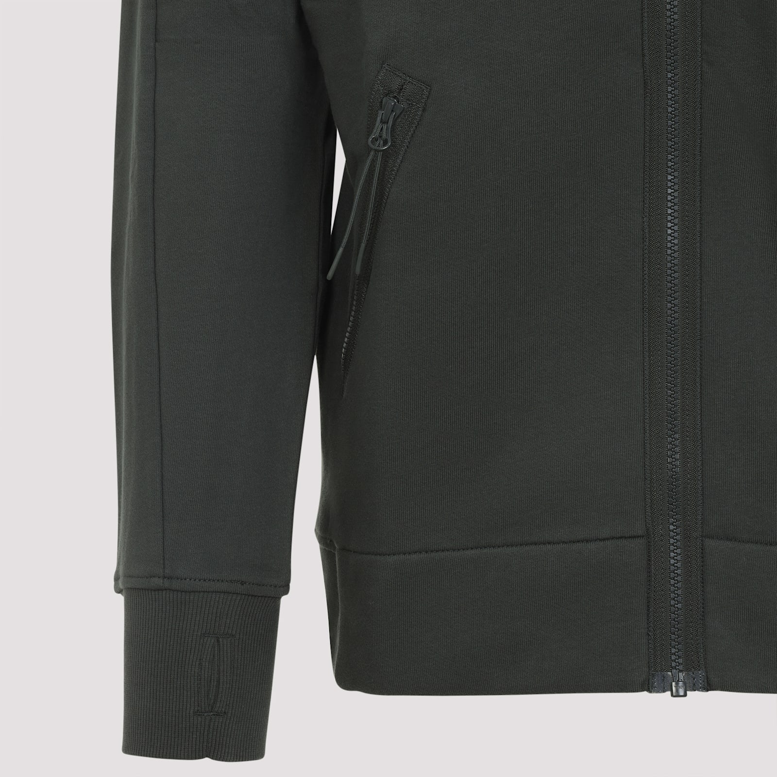 C.p. Company Goggle Hooded Sweatshirt With Zippered Pockets In Gray