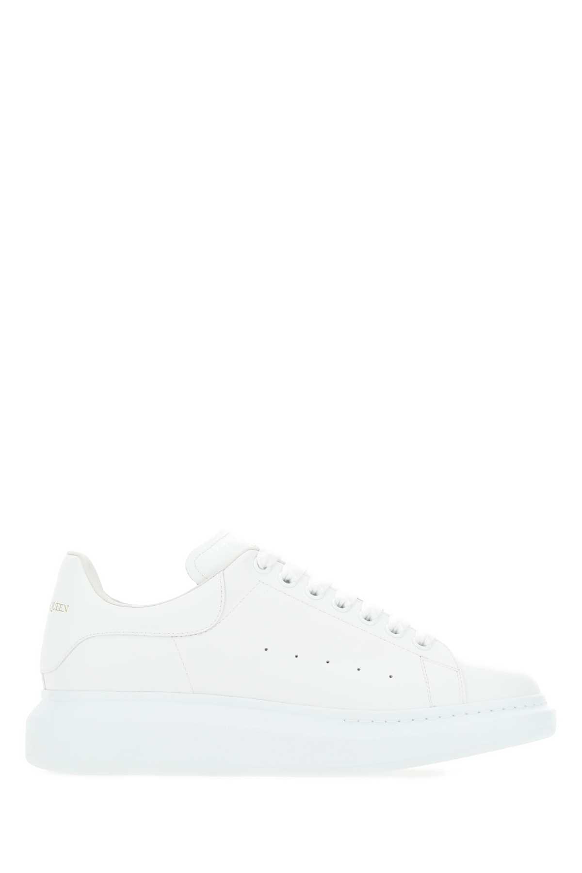 Shop Alexander Mcqueen Ivory Leather Sneakers In 9000