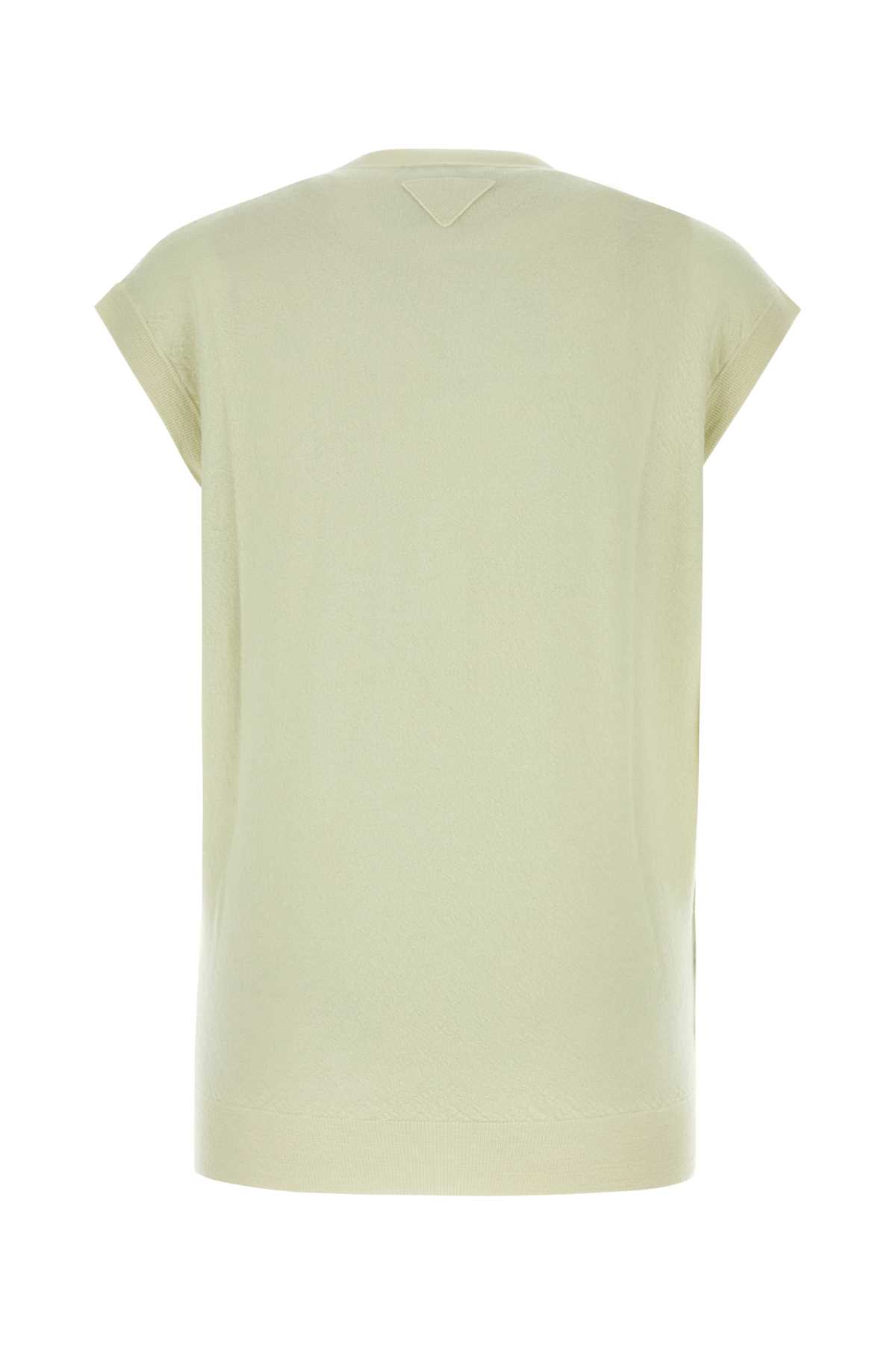 Shop Prada Pastel Green Cashmere Vest In Linfa