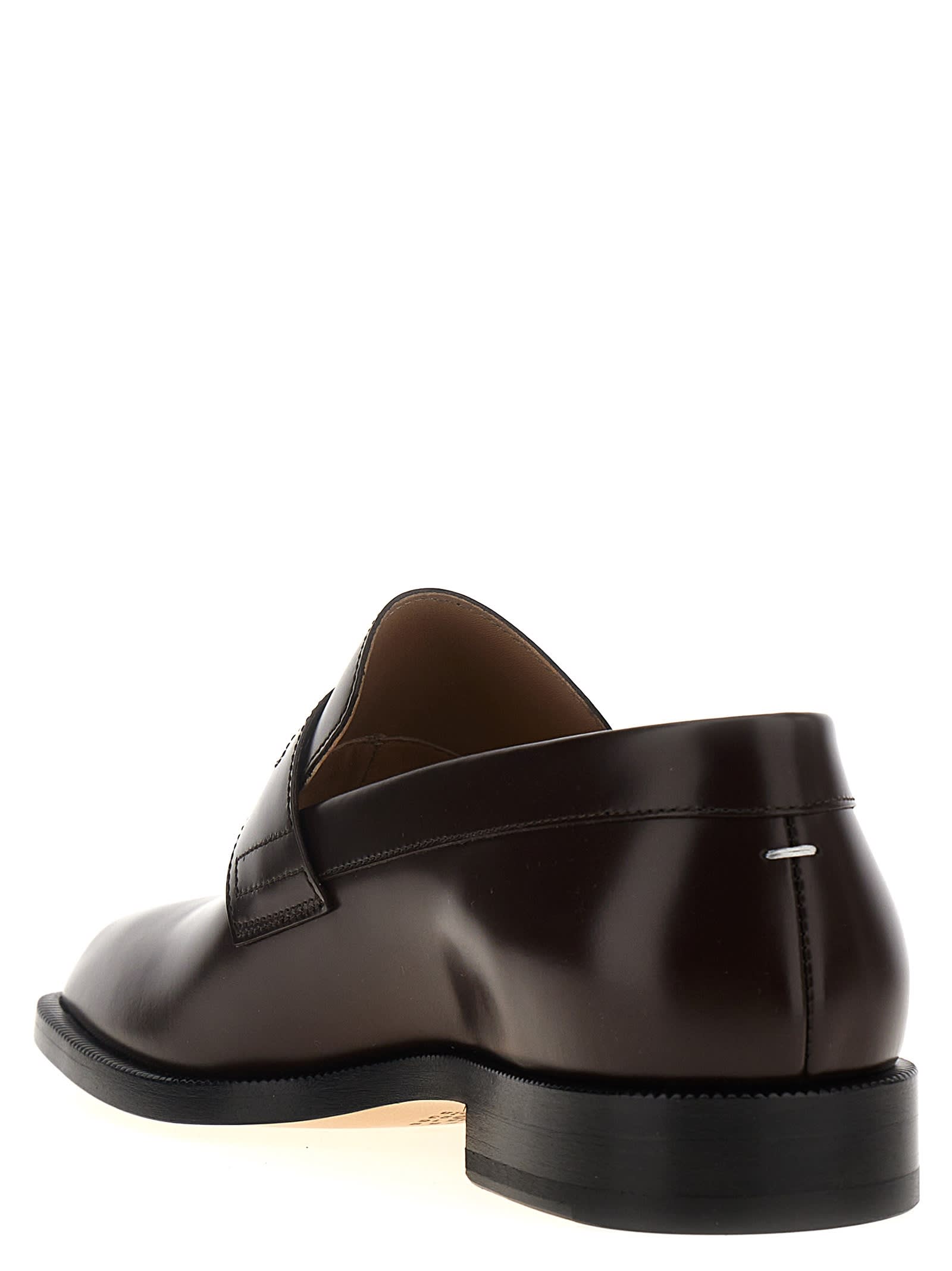 Shop Maison Margiela Tabi Loafers In Brown