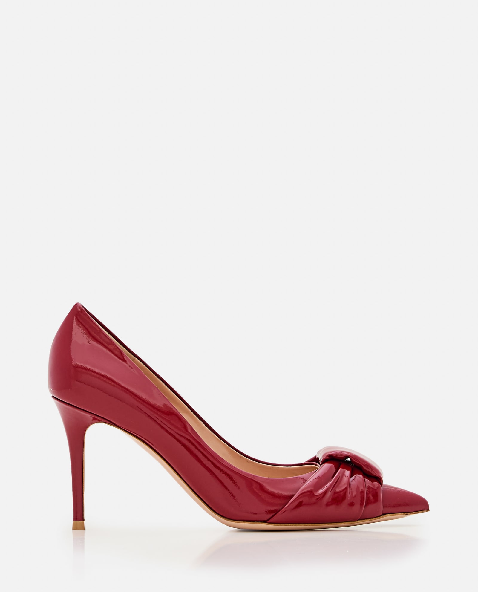 Shop Gianvito Rossi Pointed Toe Heels In Red