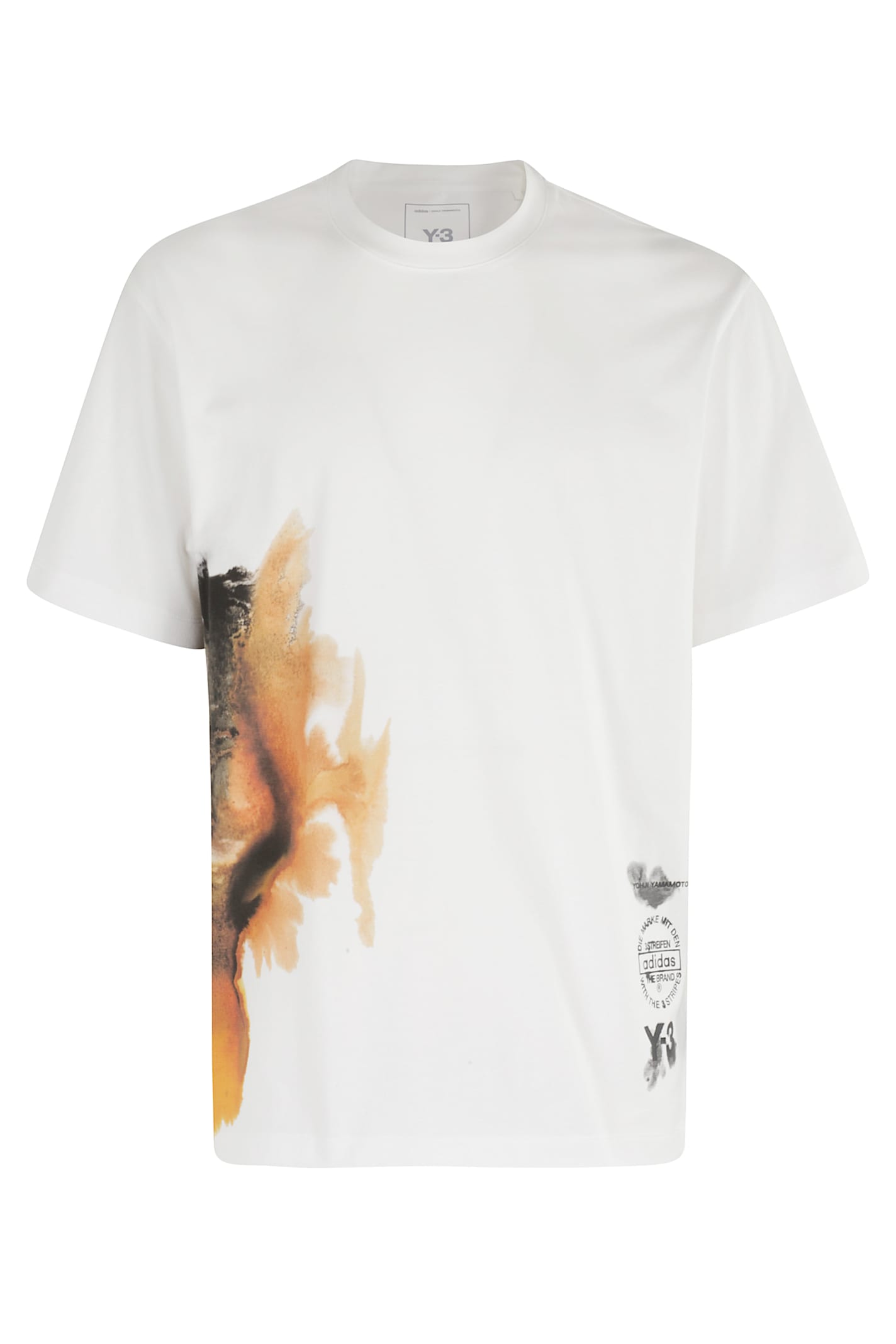 Y-3 Adidas Short Sleeve T-shirt In White