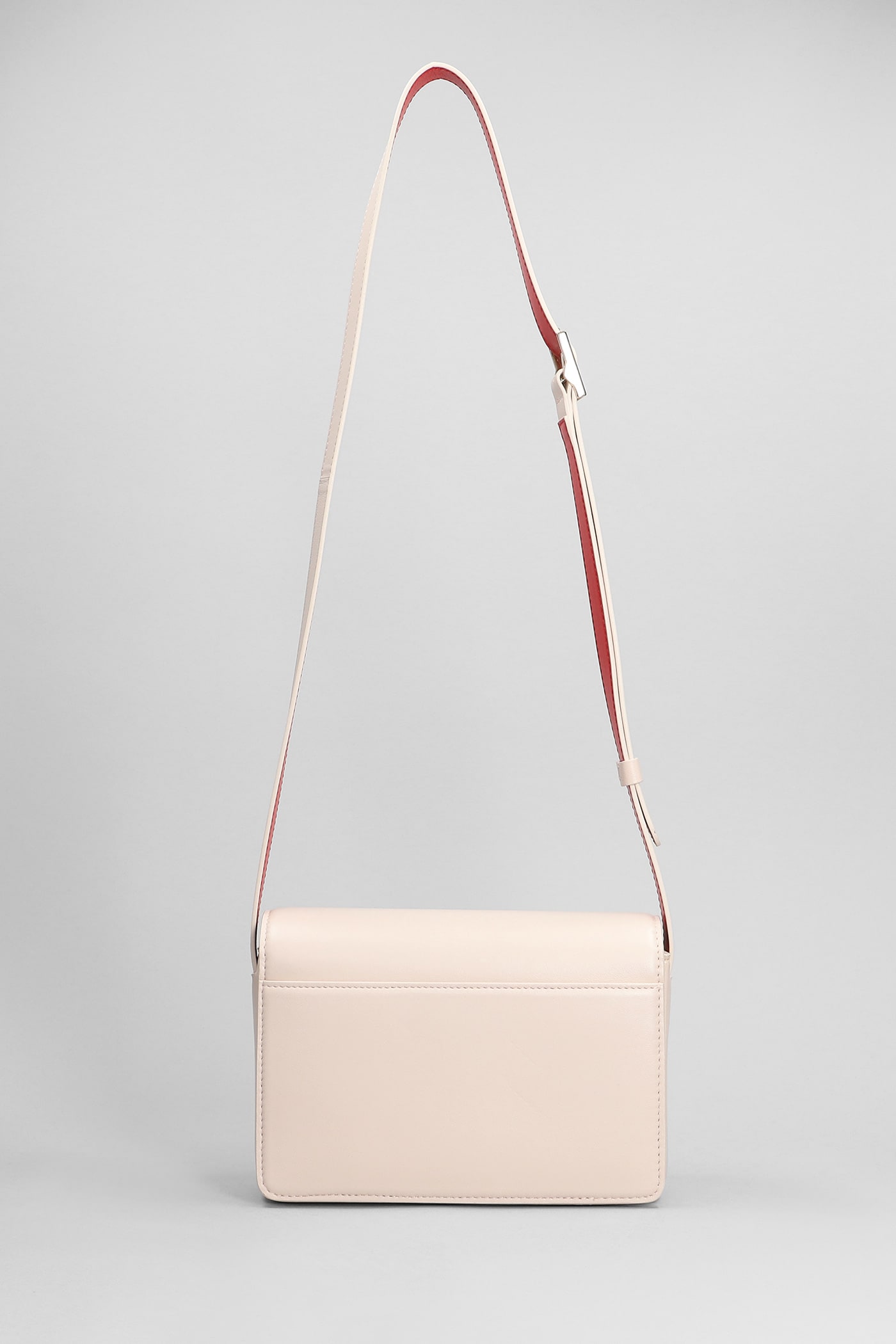 Shop Christian Louboutin Loubi54 Shoulder Bag In Rose-pink Leather