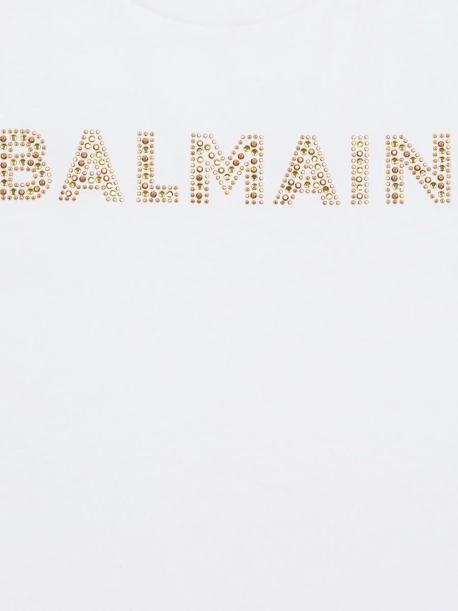 Shop Balmain Mc Logo T-shirt In White