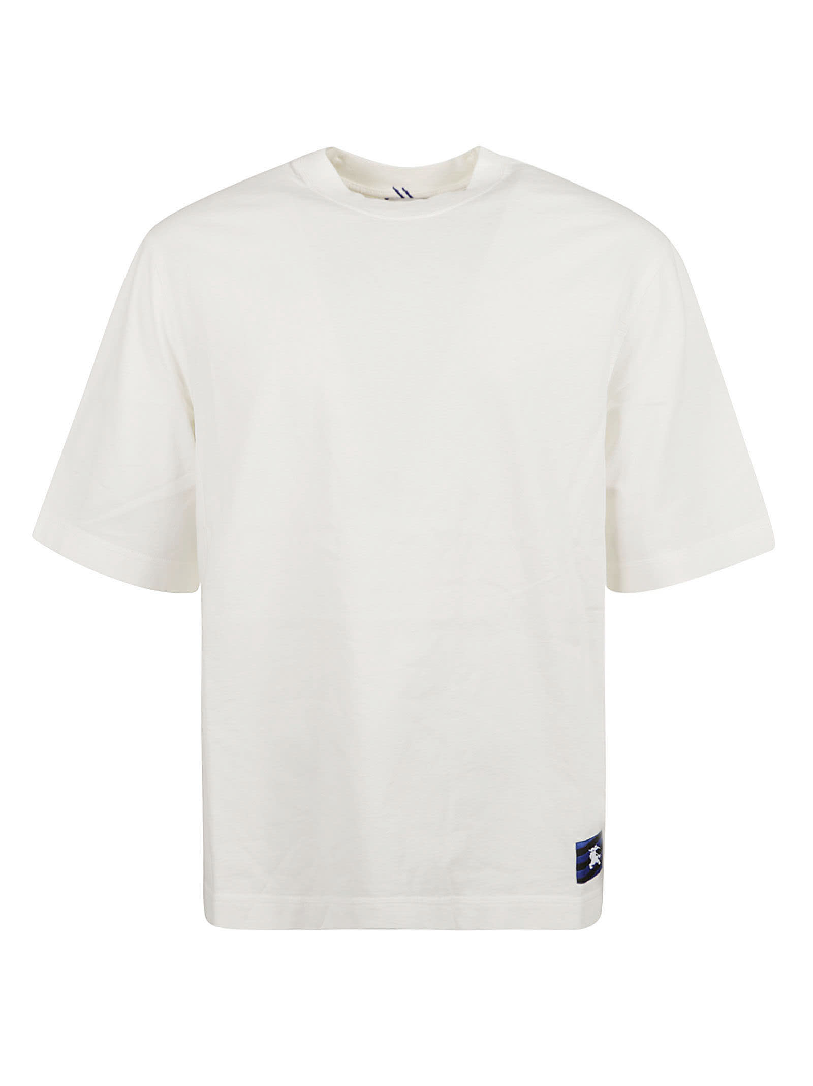 Shop Burberry Logo Patch Regular T-shirt In Rain