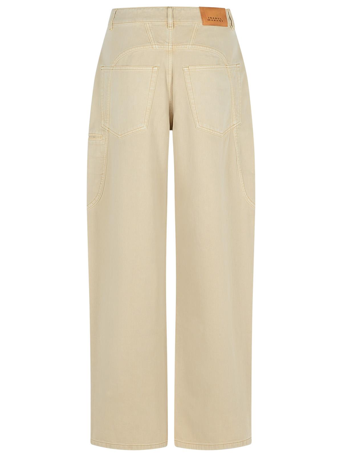 Isabel Marant Baryl Beige Cotton Pants In Beige