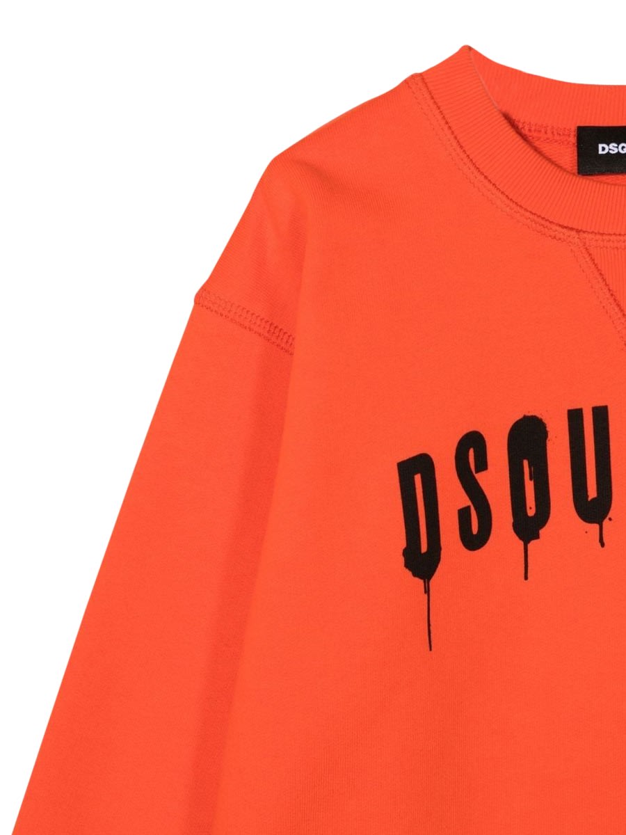 Shop Dsquared2 Sweatshirt Crewneck Front Logo In Orange