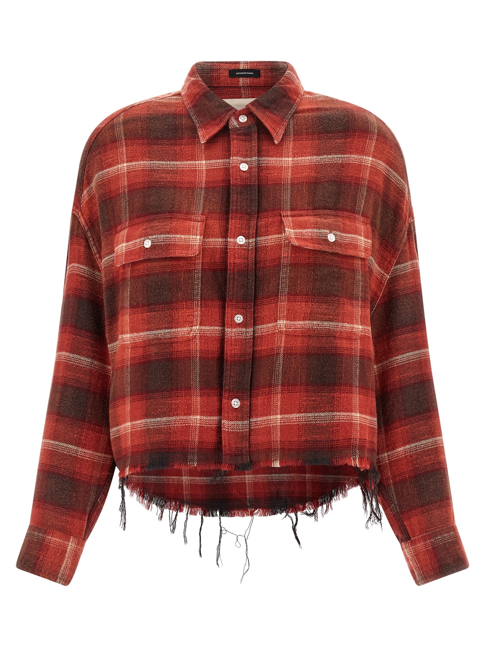 R13 Fringed Shirt In Red