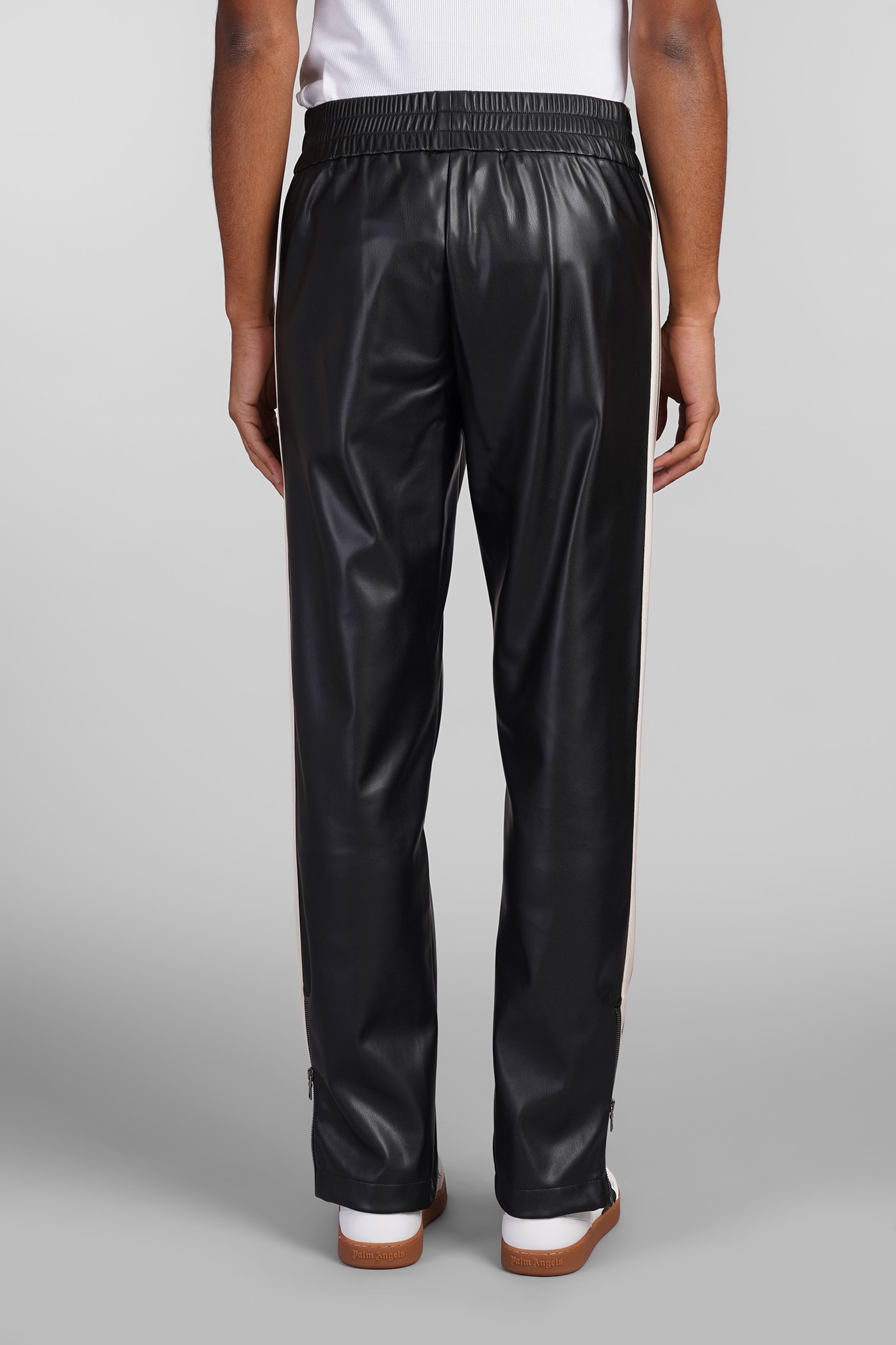 Shop Palm Angels Pants In Black Polyester