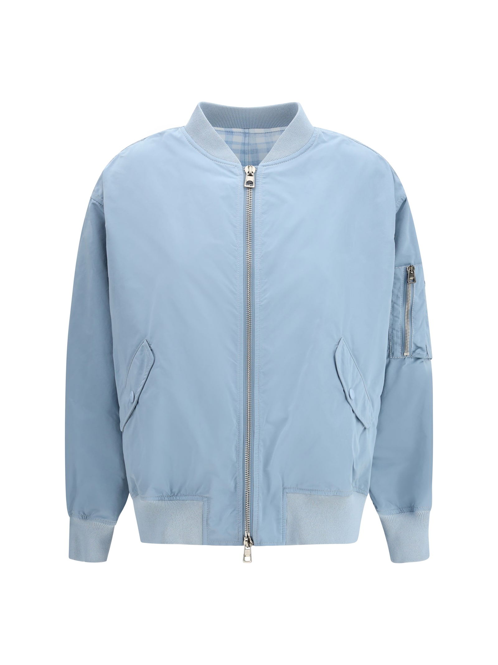 Ermanno Scervino Technical Fabric Bomber In Blue