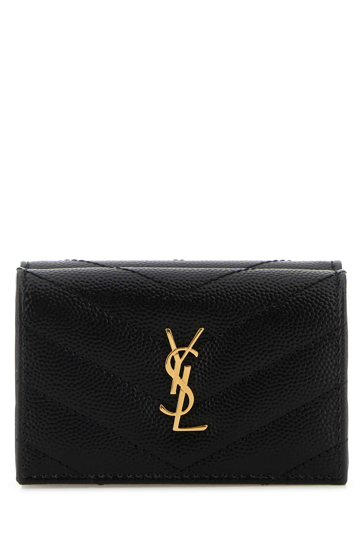 Saint Laurent Black Leather Wallet