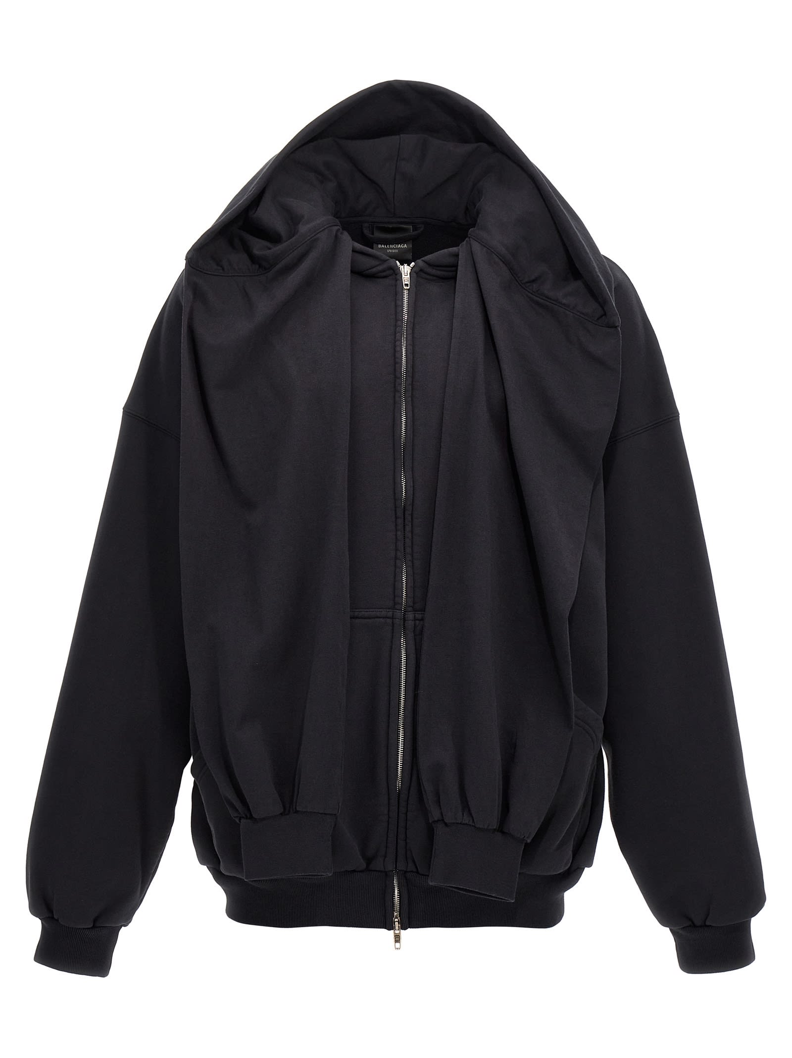 Shop Balenciaga Incognito Hoodie In Black