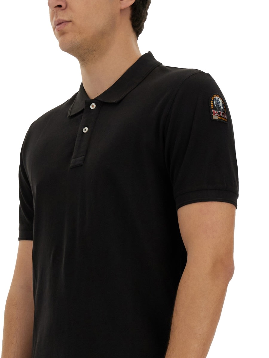 Shop Parajumpers Polo With Logo In Black