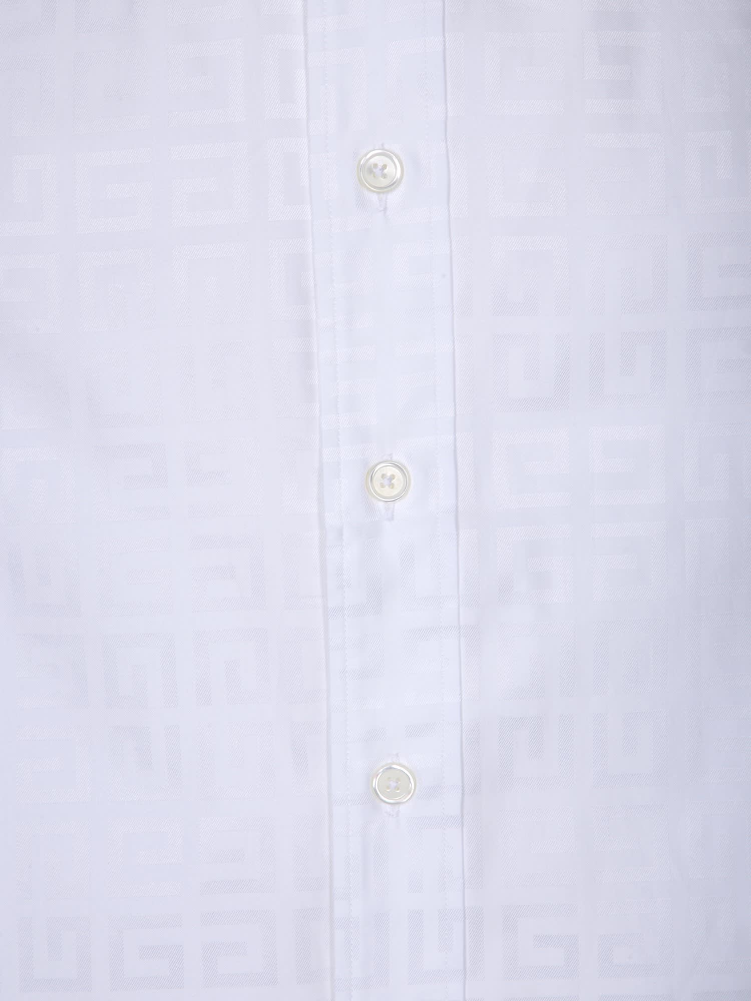 Shop Givenchy All-over Maxi Logo White Shirt