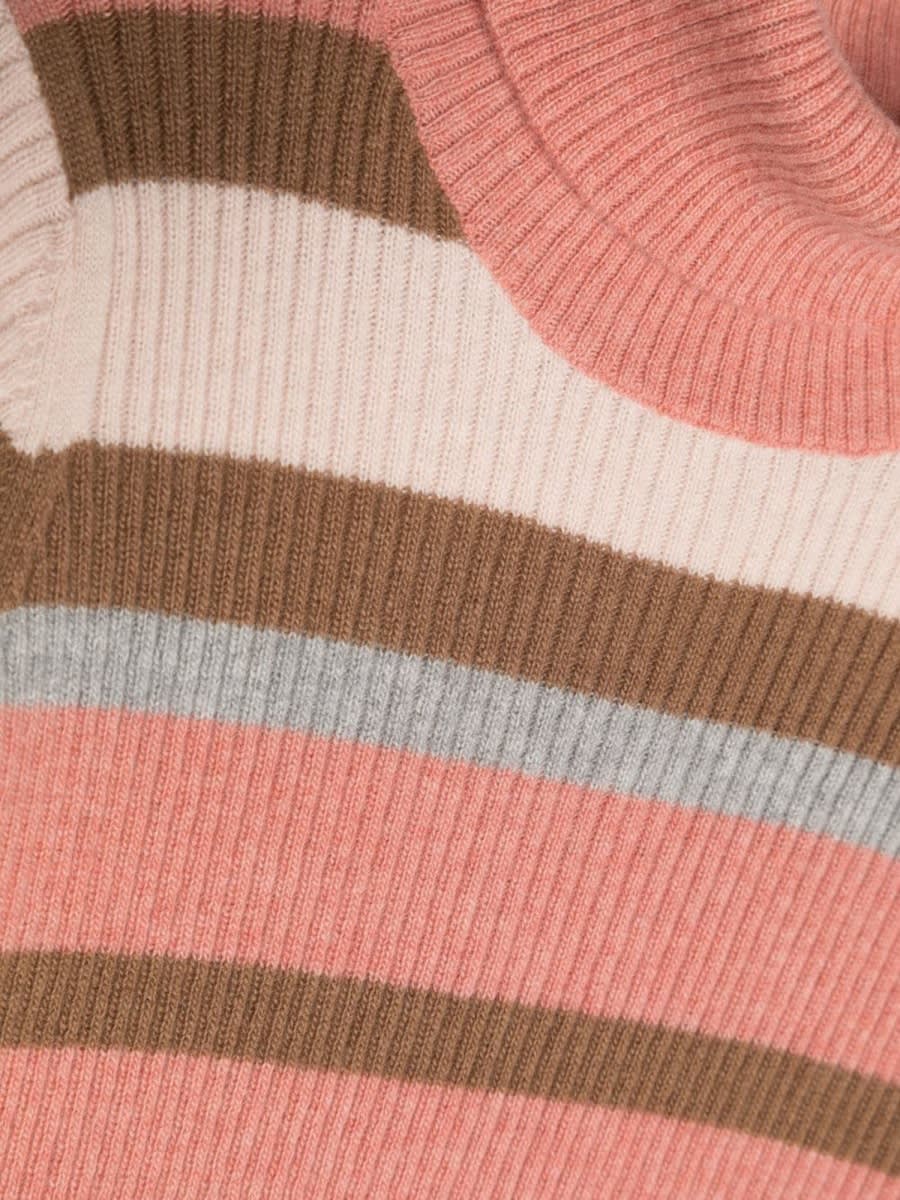Shop Il Gufo Striped Turtleneck Sweater In Multicolour