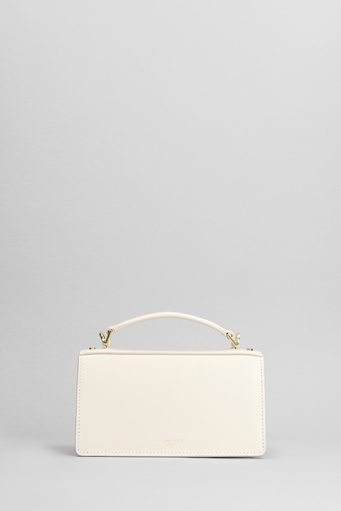 Shop Golden Goose Venezia Shoulder Bag In Beige Leather