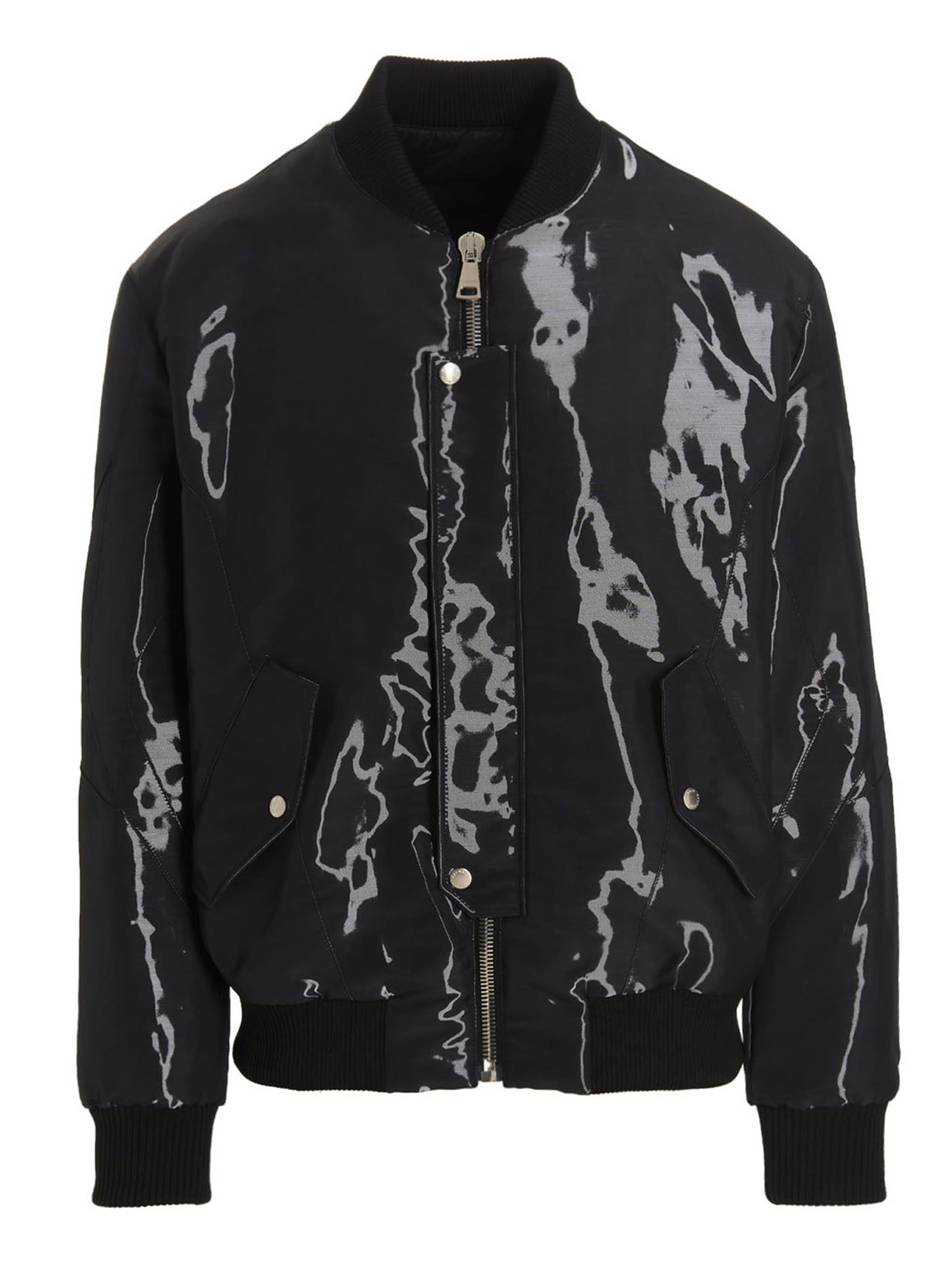 Balmain Reversible monogram-jacquard Twill Bomber Jacket - Black - 50