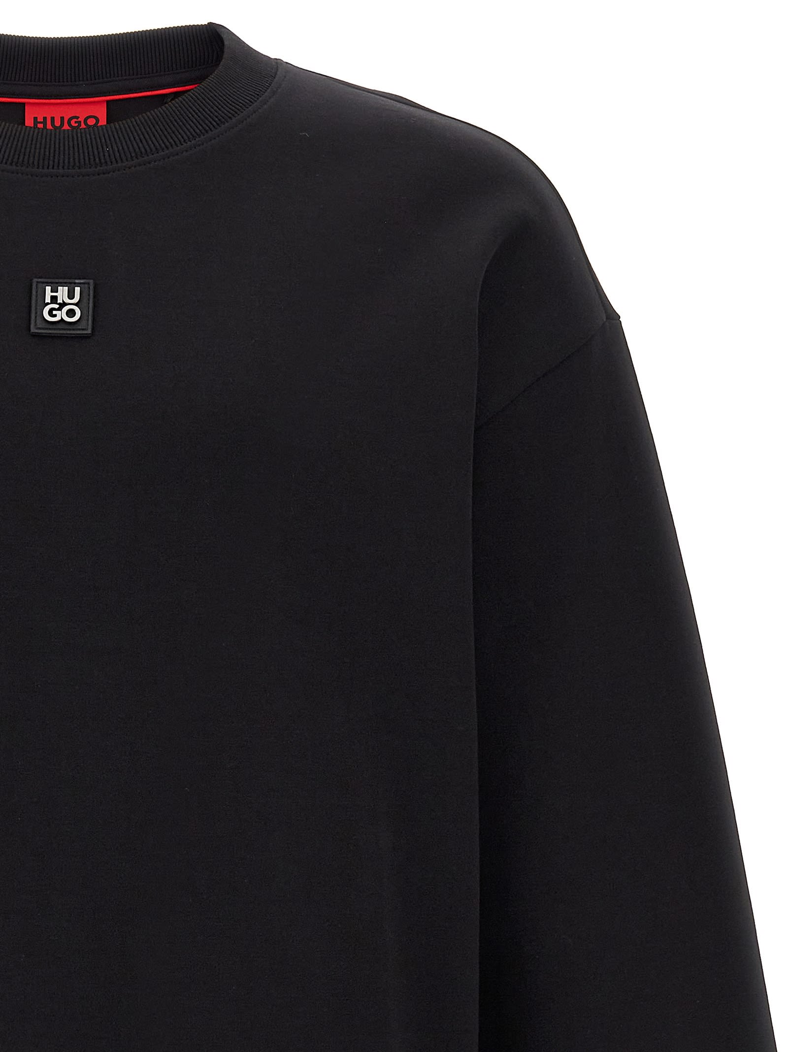 Hugo Boss Dettil Crew-neck Sweatshirt In Black
