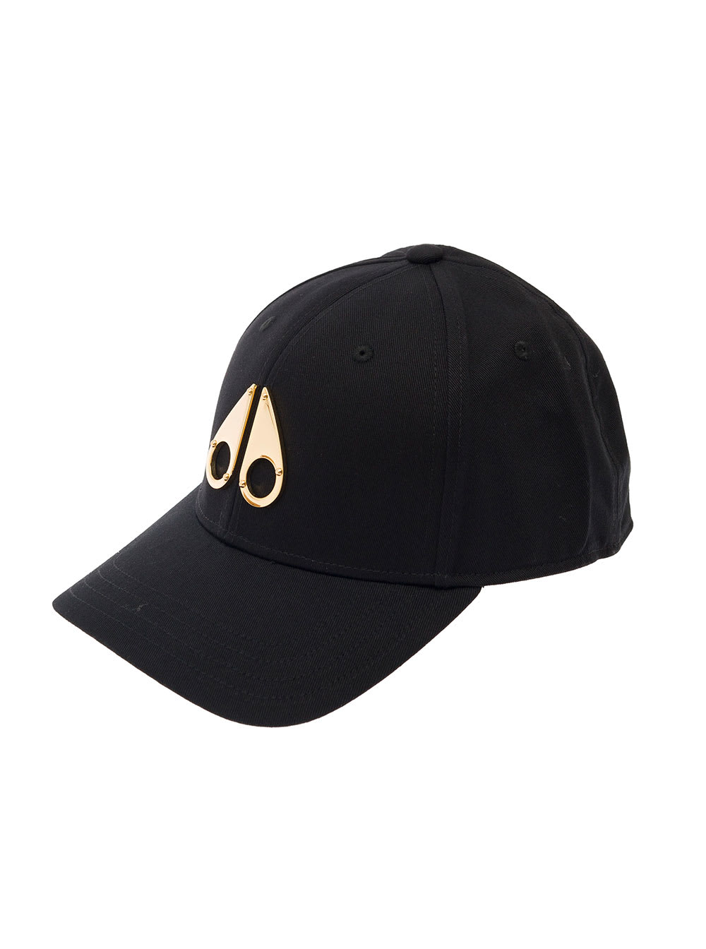 Black Baseball Cap With Logo Detail In Cotton Man
