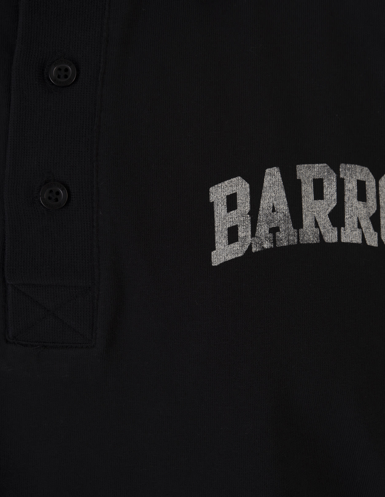 Shop Barrow Black Polo Shirt With Logo And Smile