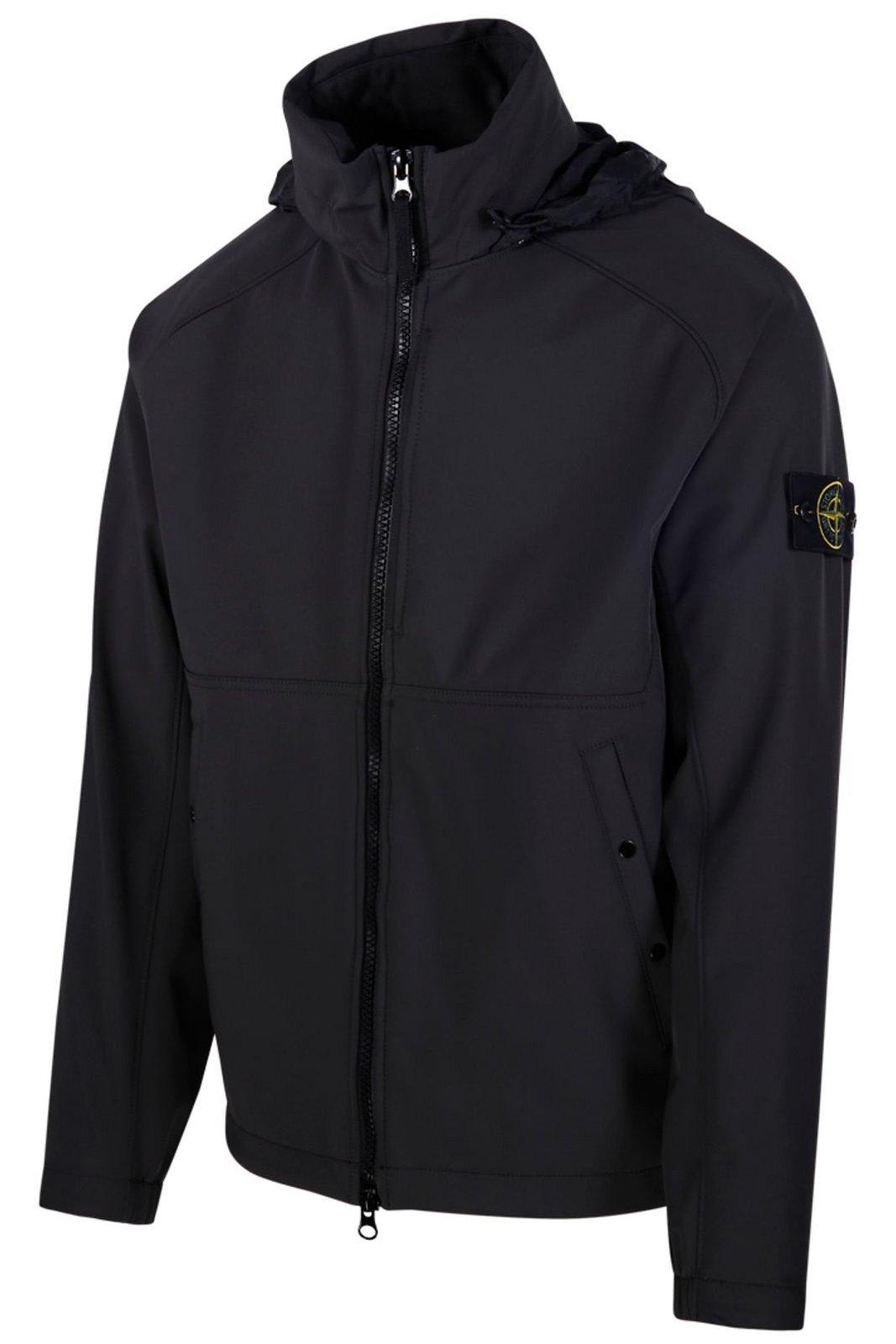 Stone Island High-neck Zipped Jacket In Antracite