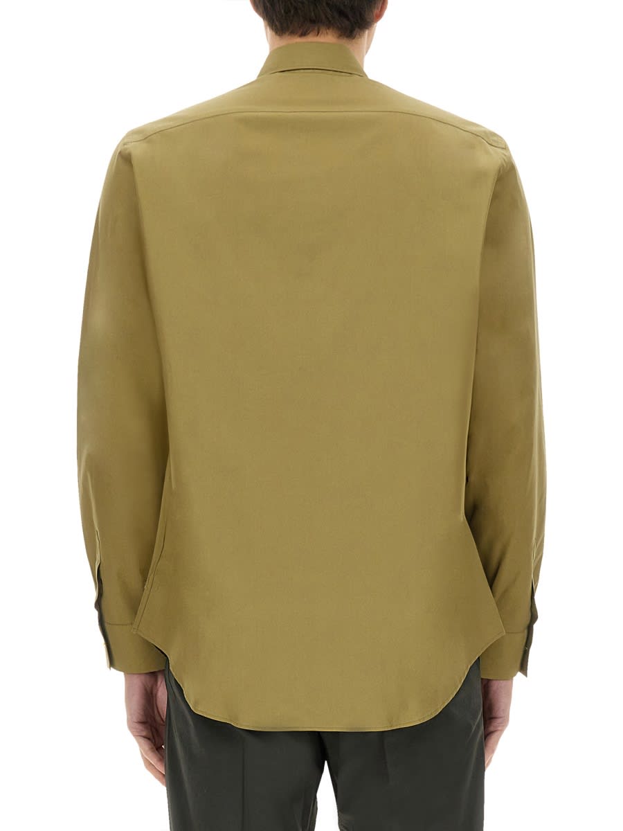 Shop Paul Smith Cotton Shirt In Military Green