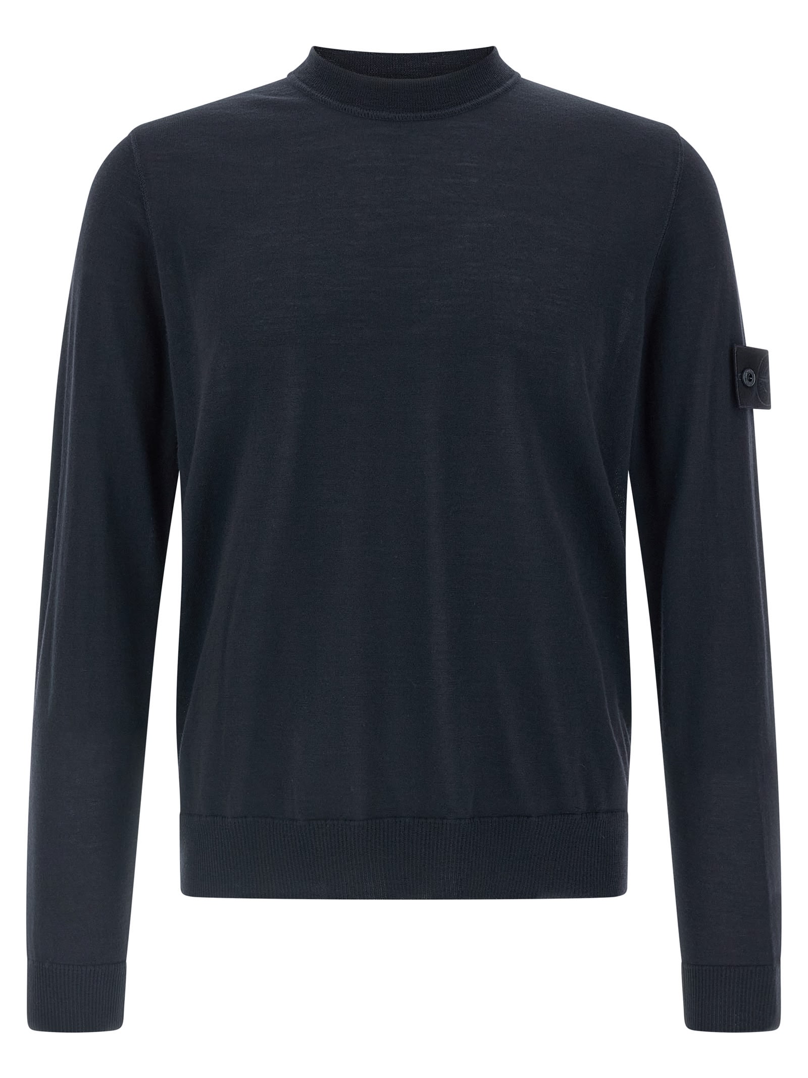 Stone Island Crew-neck Sweater Sweaters And Cardigans Blue In Blue