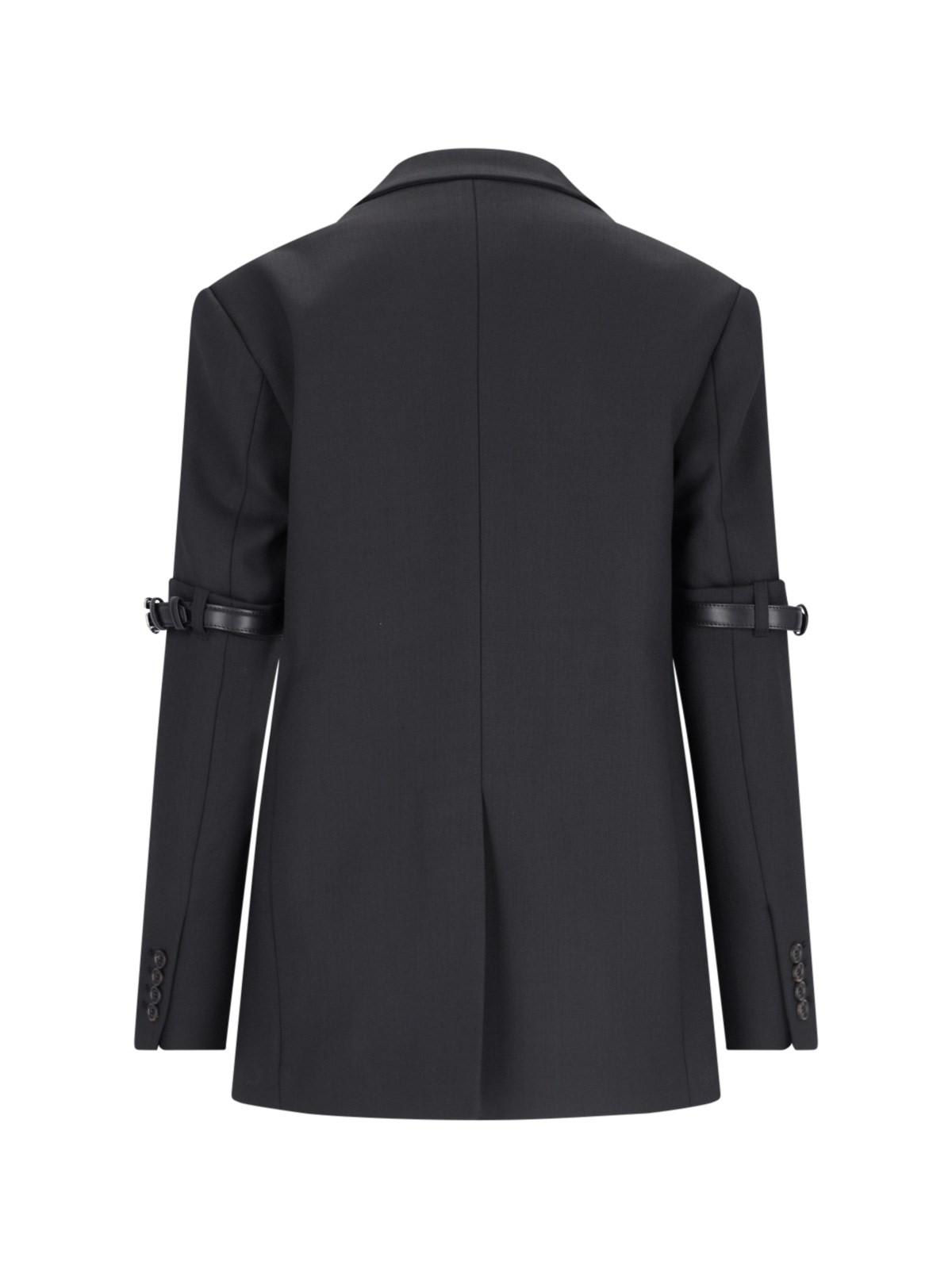 Shop Coperni Single-breasted Jacket With Straps In Black