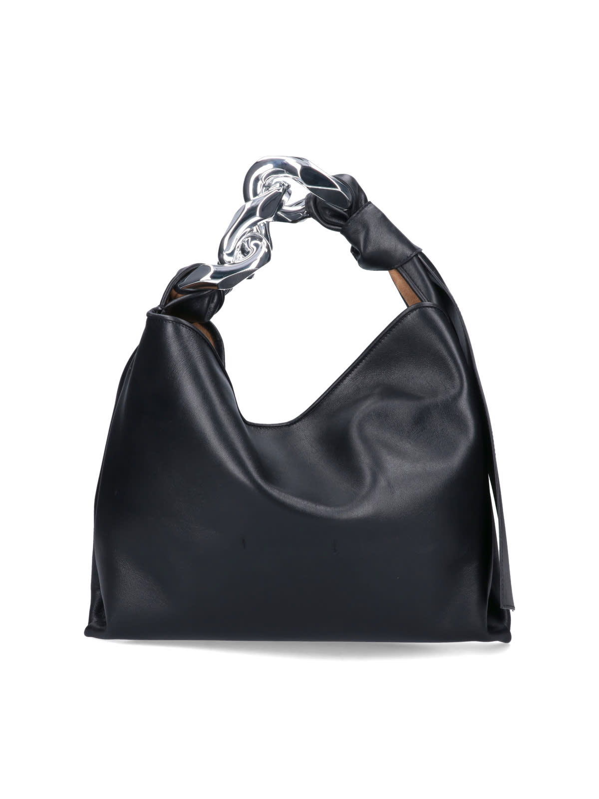 Shop Jw Anderson Chain Hobo Small Shoulder Bag In Black