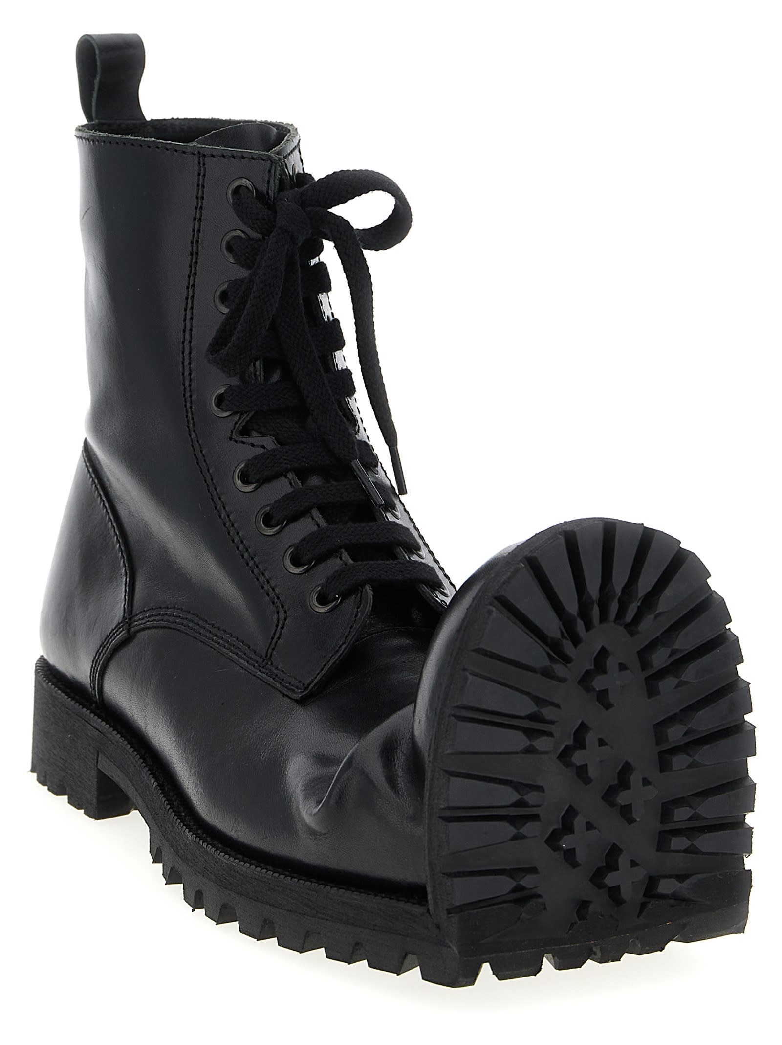 Comme Des Garçons Homme Deux Comme Des Garçons Homme Plus Comme Des Garçons X Kids Love Gaite Combat Boots In Black