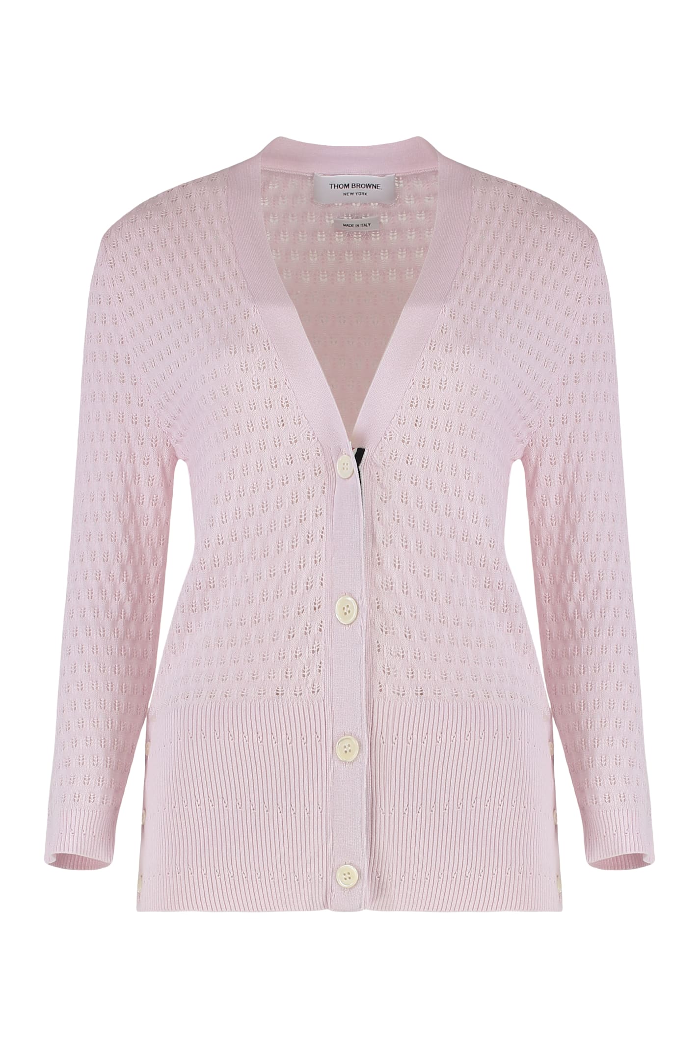 Openwork-knit Cardigan