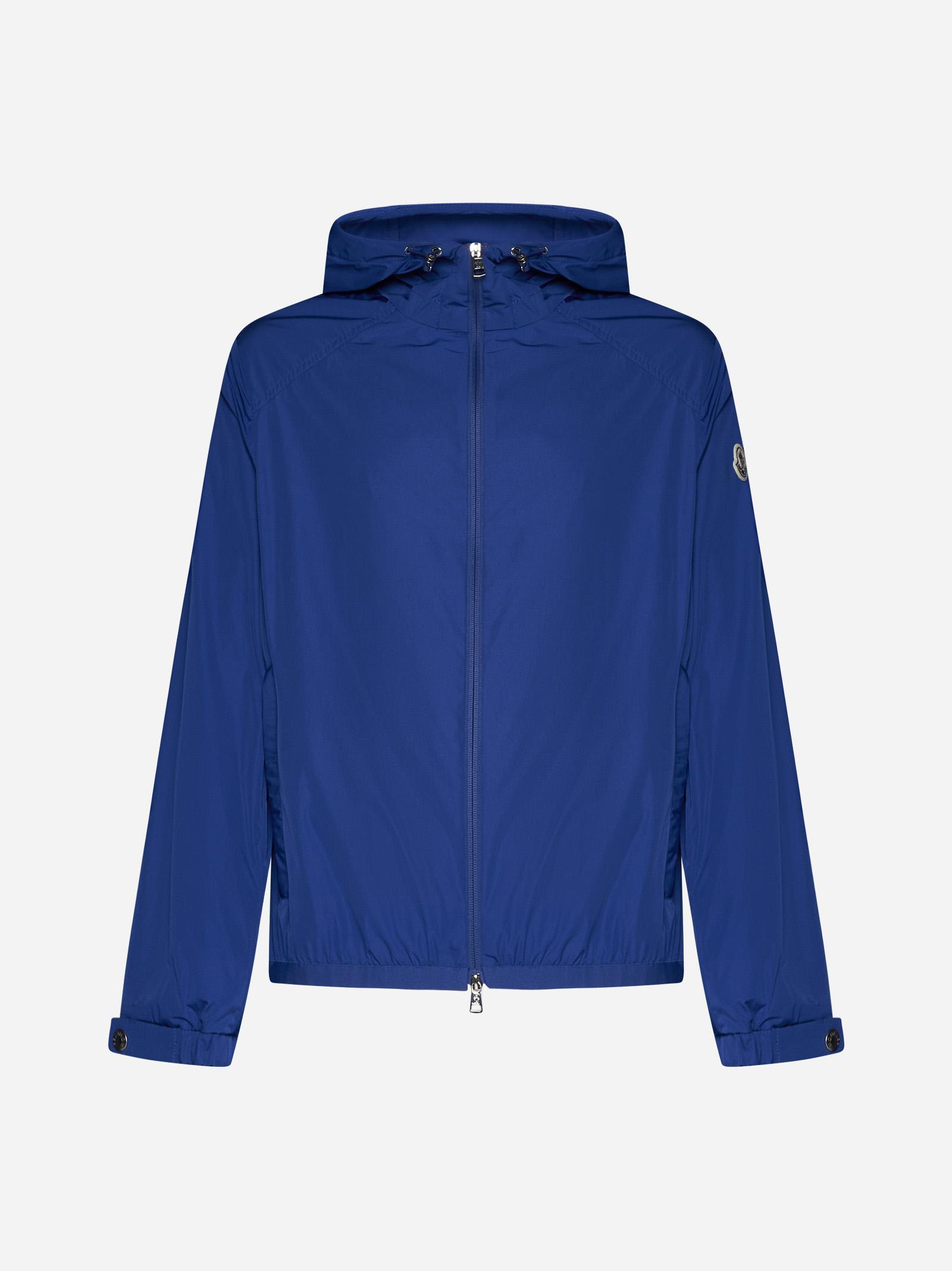 Shop Moncler Clapier Nylon Jacket In Medium Blue