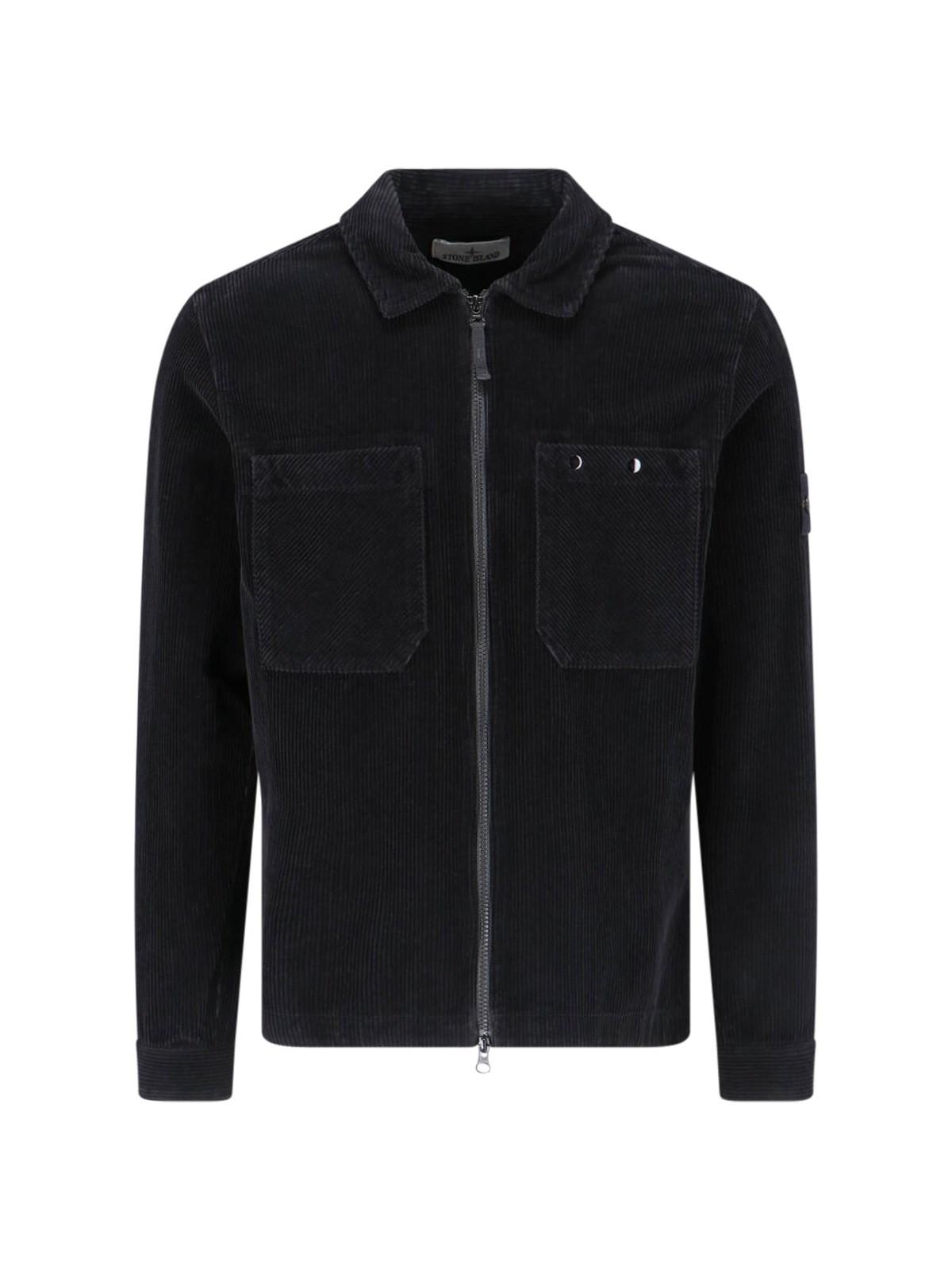 Shop Stone Island Shirt Jacket In Black