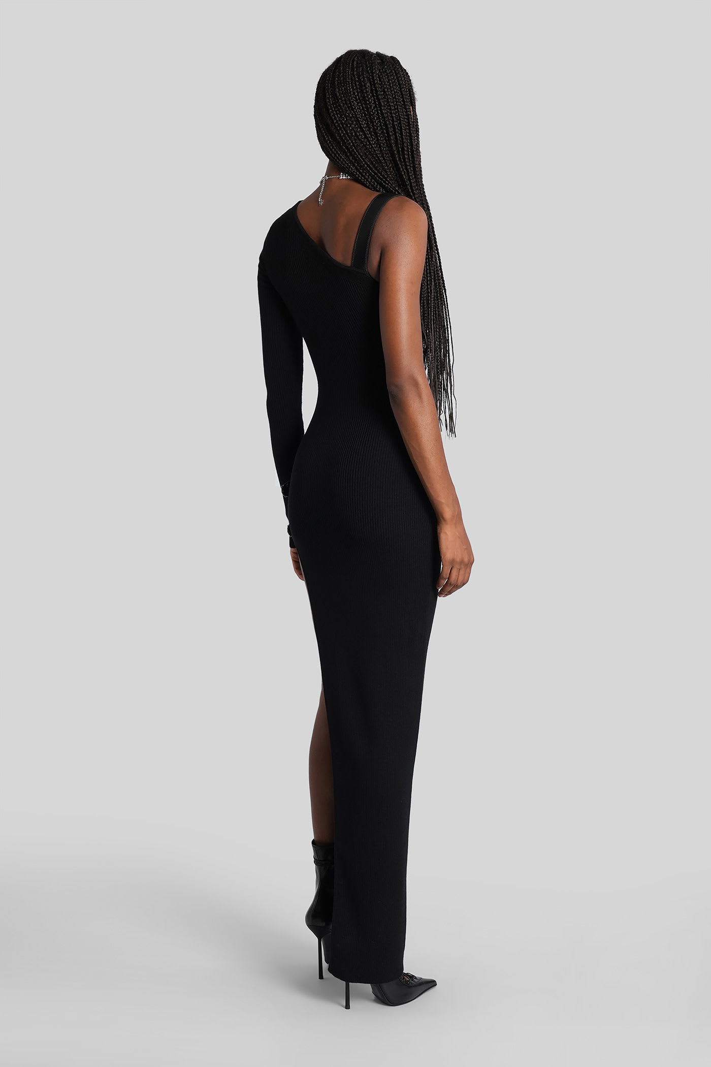 Blumarine Asymmetric Dress In Black