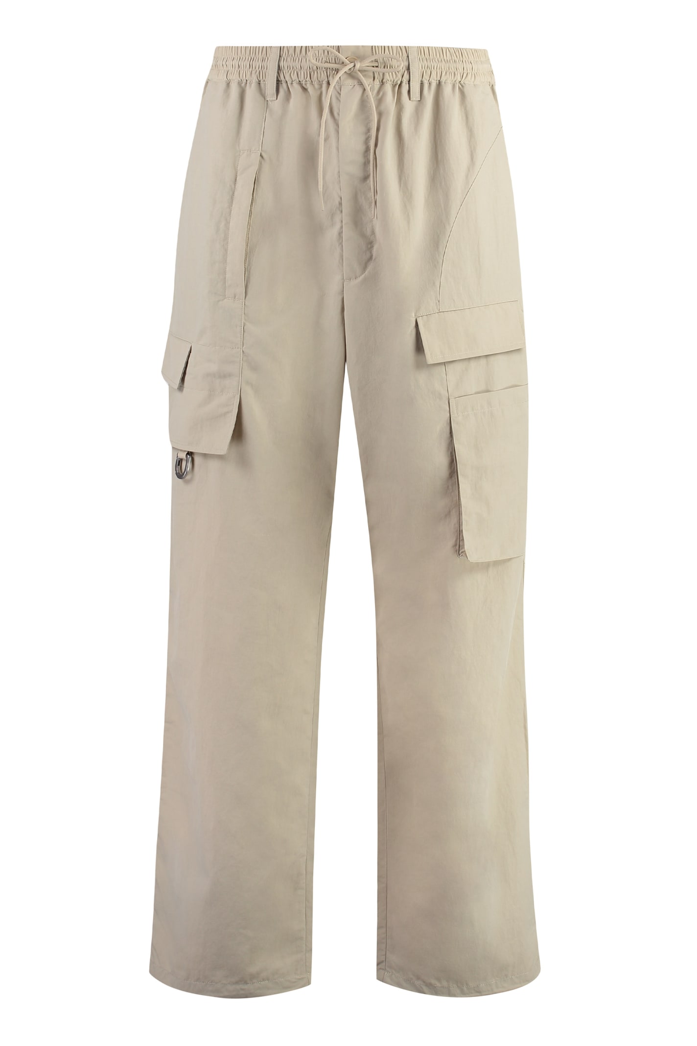 Shop Y-3 Crinkle Technical-nylon Pants In Beige