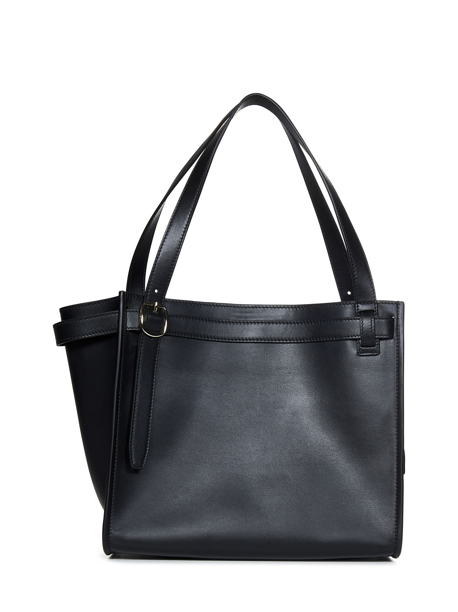 Shop Coperni Medium Belt Cabas Shoulder Bag In Blk Black