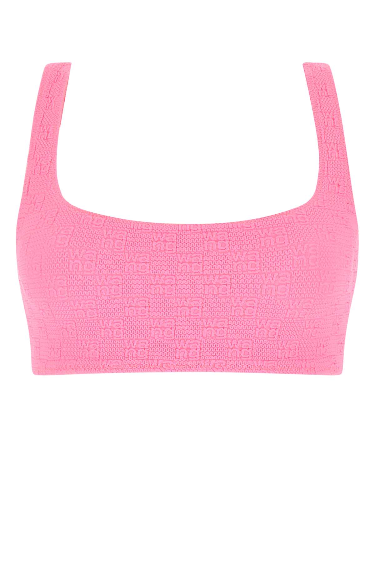 Pink Stretch Nylon Bikini Top