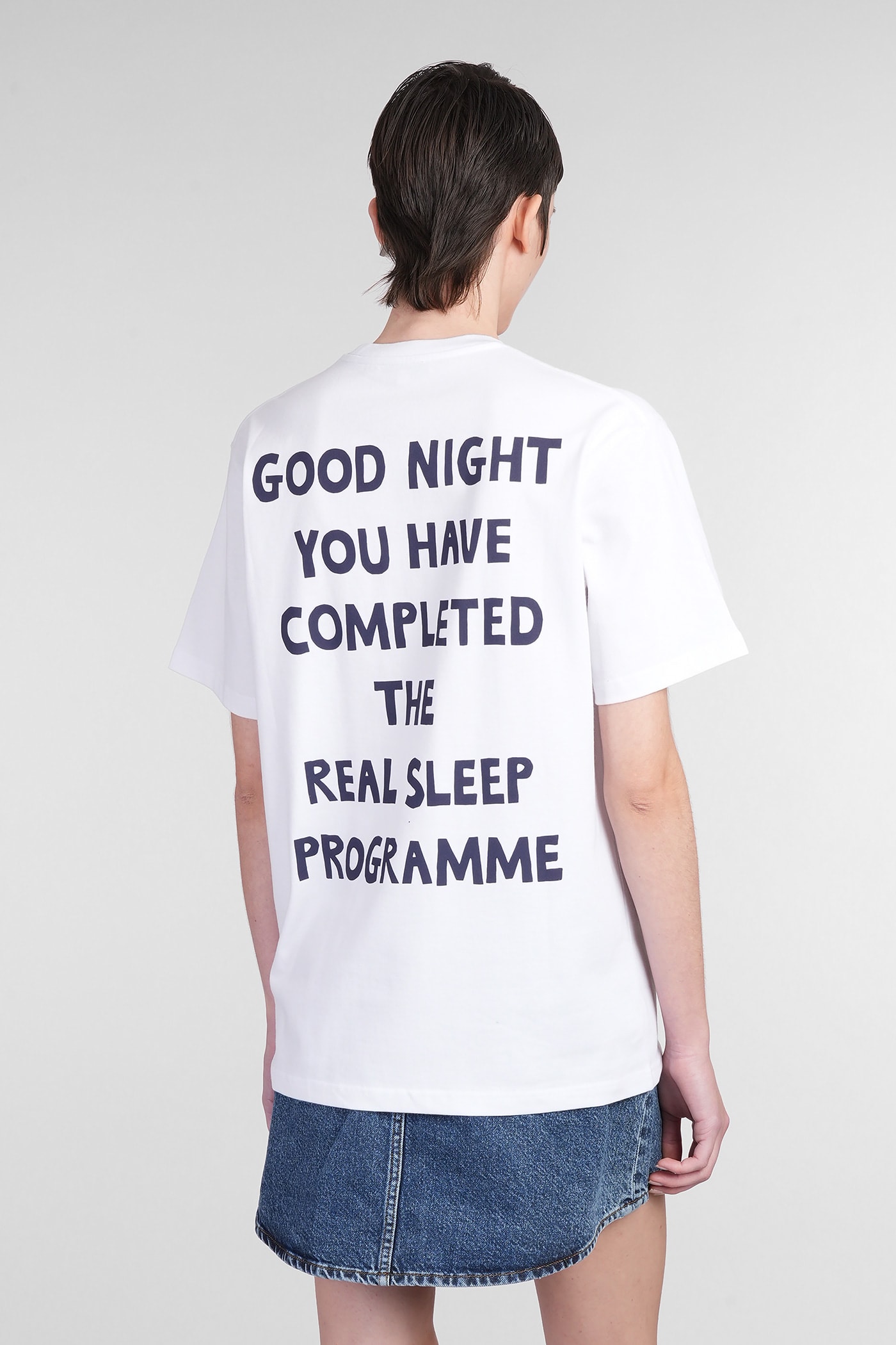 Jw Anderson Women White Logo And Print T-shirt