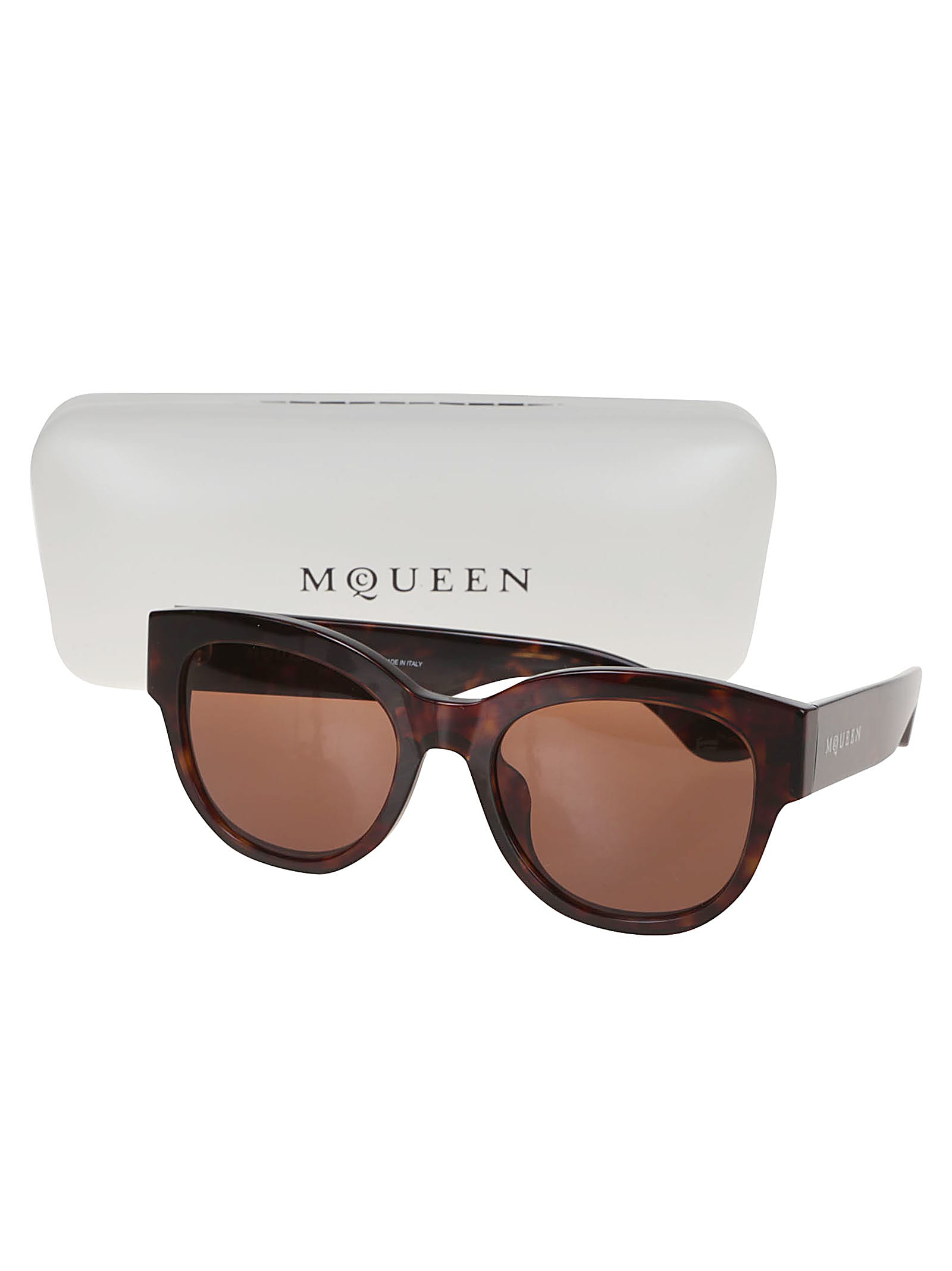 Alexander Mcqueen Am0509sa Acetate Sunglasses In Havana Havana Brown