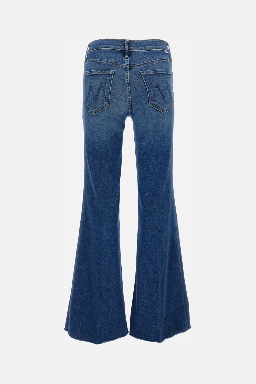 Mother Lil Doozy Fray Flared Jeans In Blue