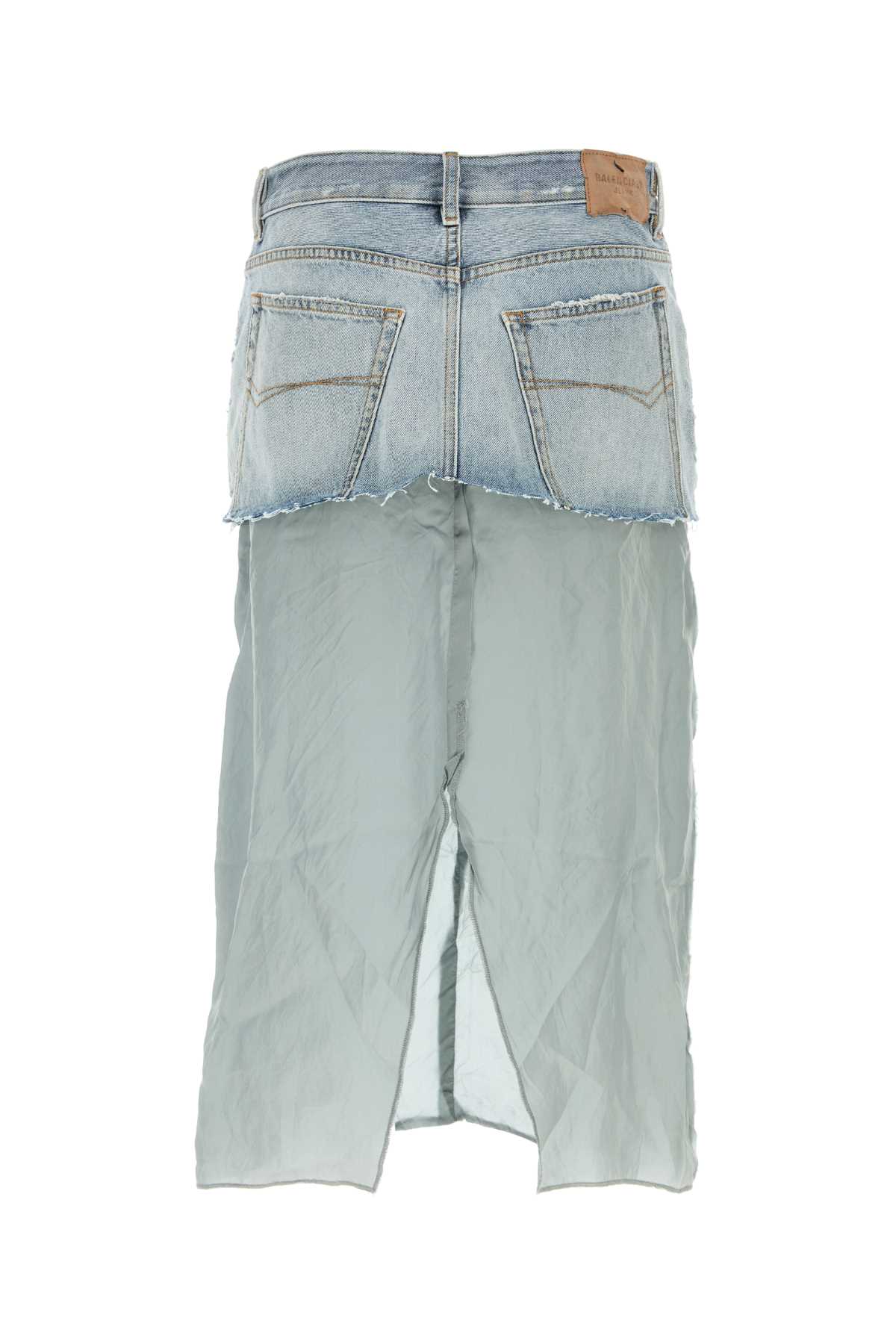 Balenciaga Women Denim Skirt In Blue