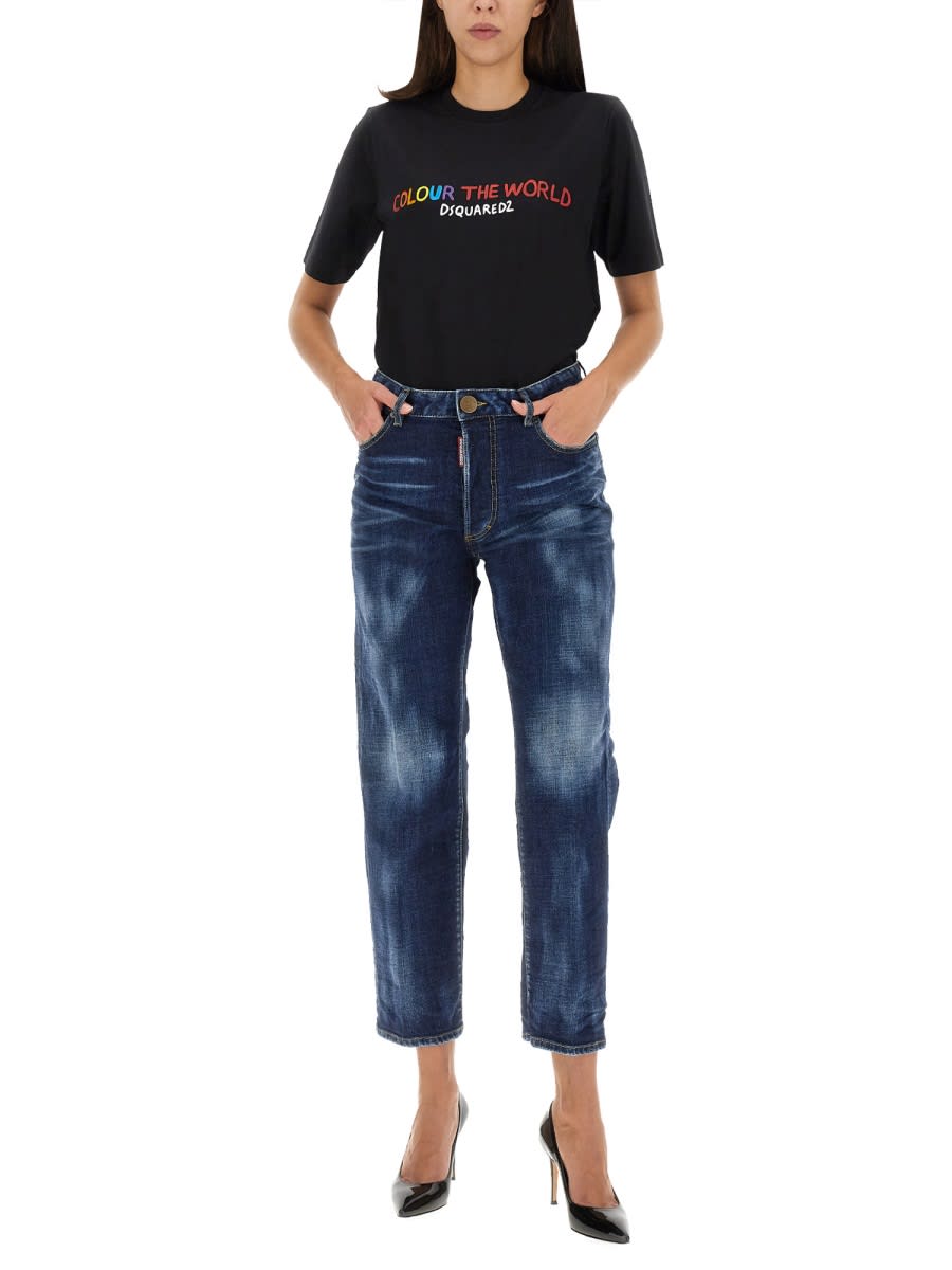 Shop Dsquared2 Boston Jeans In Blue