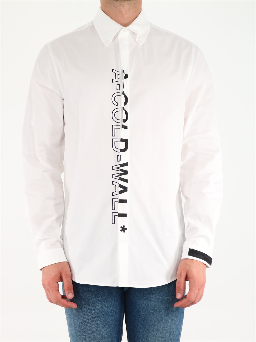 A-COLD-WALL White Shirt With Maxi Vertical Logo