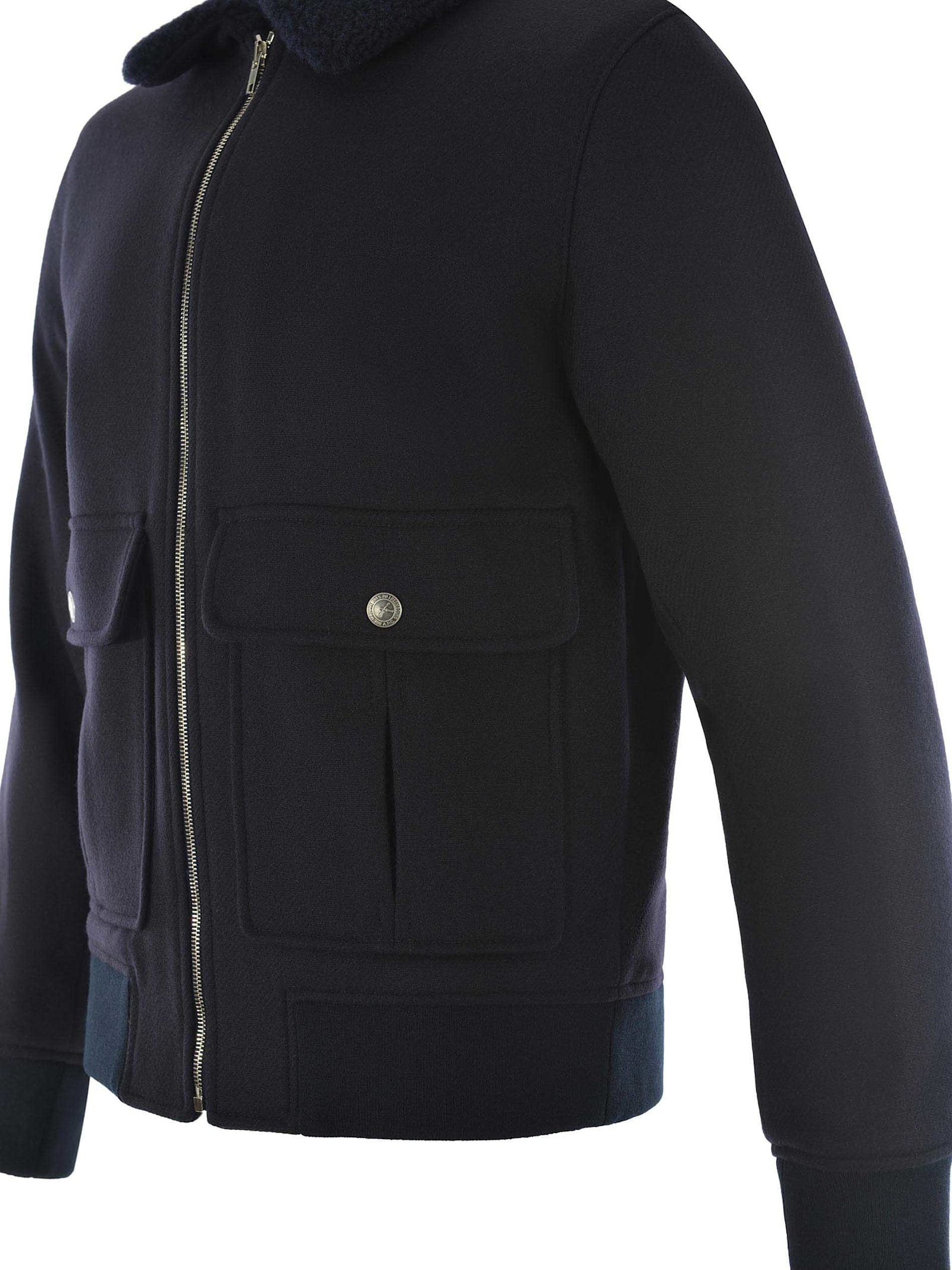 Shop Apc Jacket A.p.c. Ben Made Of A Wool Blend In Blue